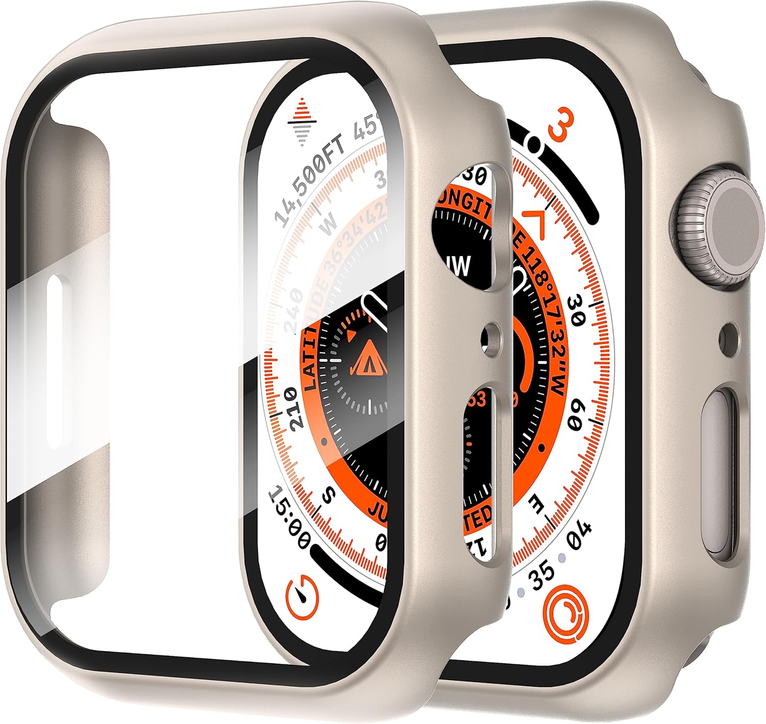 Diruite 2-Pack Screen Protector, Special Protective Case for Apple Watch 9/8/7 4...