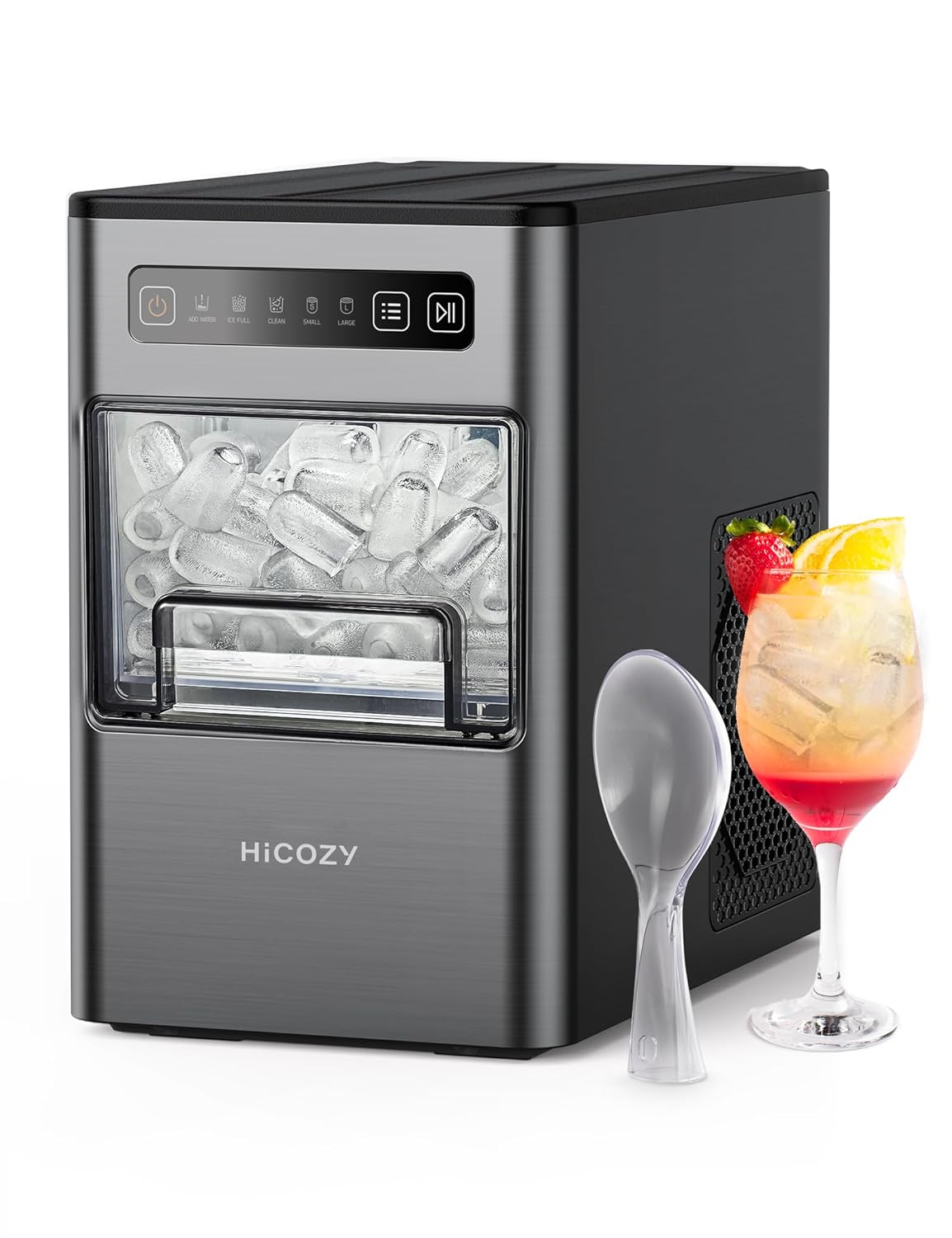 HiCOZY Ice Maker Countertop,Ice in 6 Mins, 24 lbs/Day, Portable & Compact Gift w...