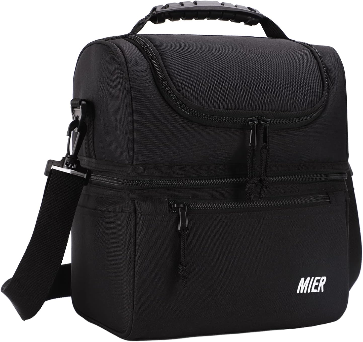 MIER 2 Compartment Lunch Bag for Men Women, Leakproof Insulated Cooler Bag for W...