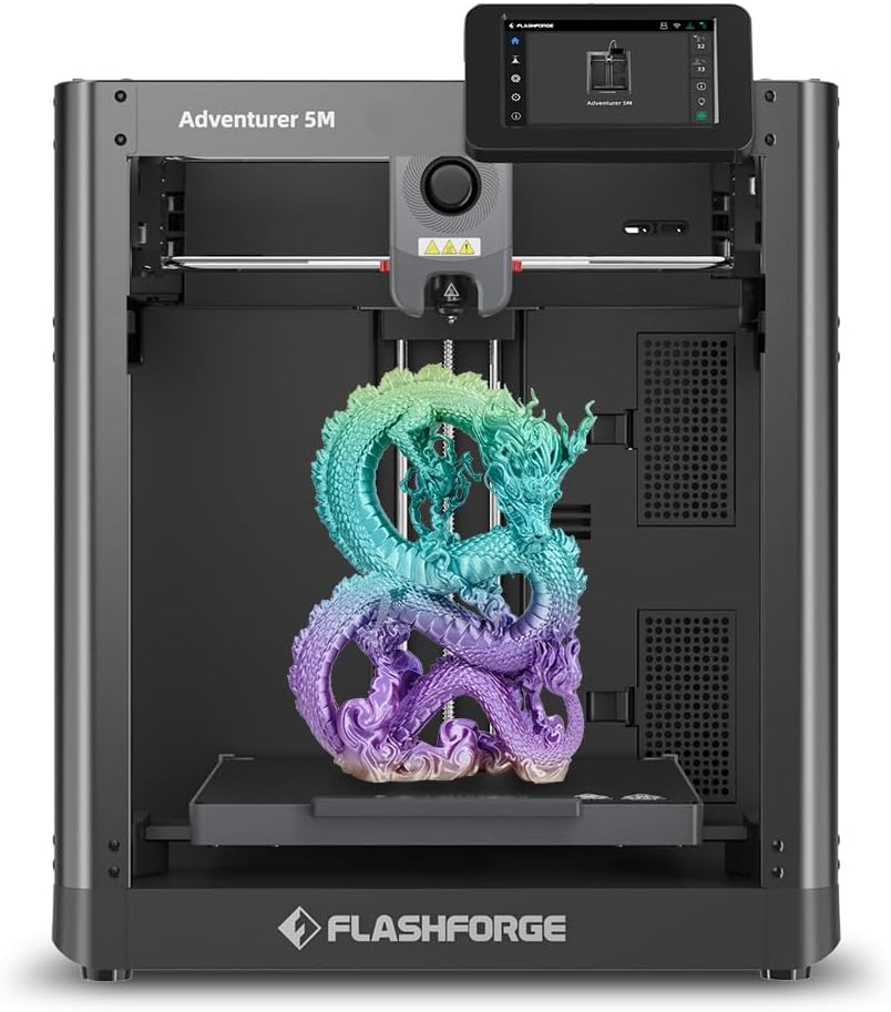 FLASHFORGE Adventurer 5M 3D Printer, Fully Auto Leveling FDM 3D Printer with Max...
