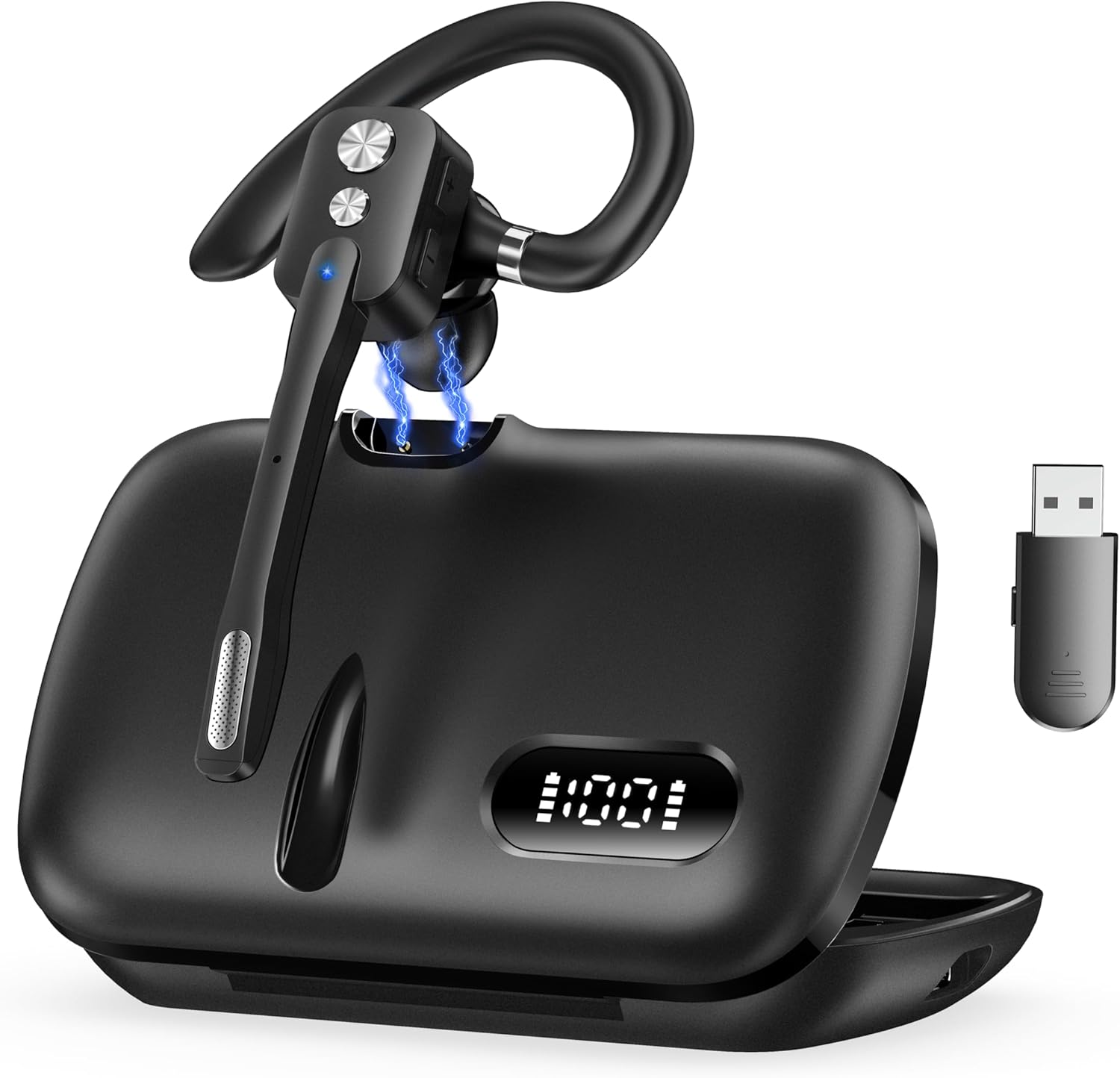 Bluetooth Headset, High-Quality Wireless Bluetooth Earpiece with Dual-Mic, Innov...