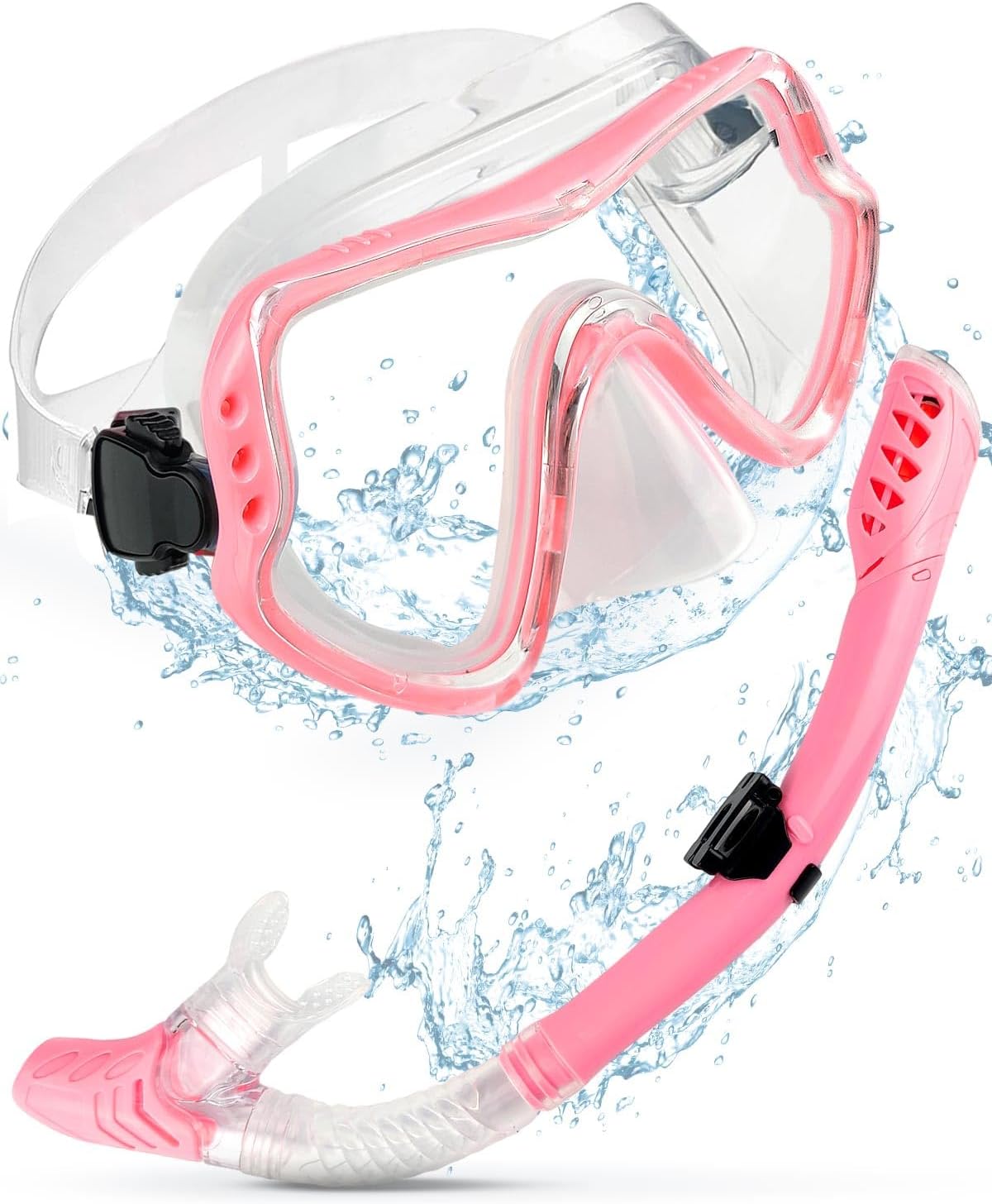 Dry Snorkel Set Anti-Fog Scuba Diving Mask Set with Dry Snorkel - Professional S...