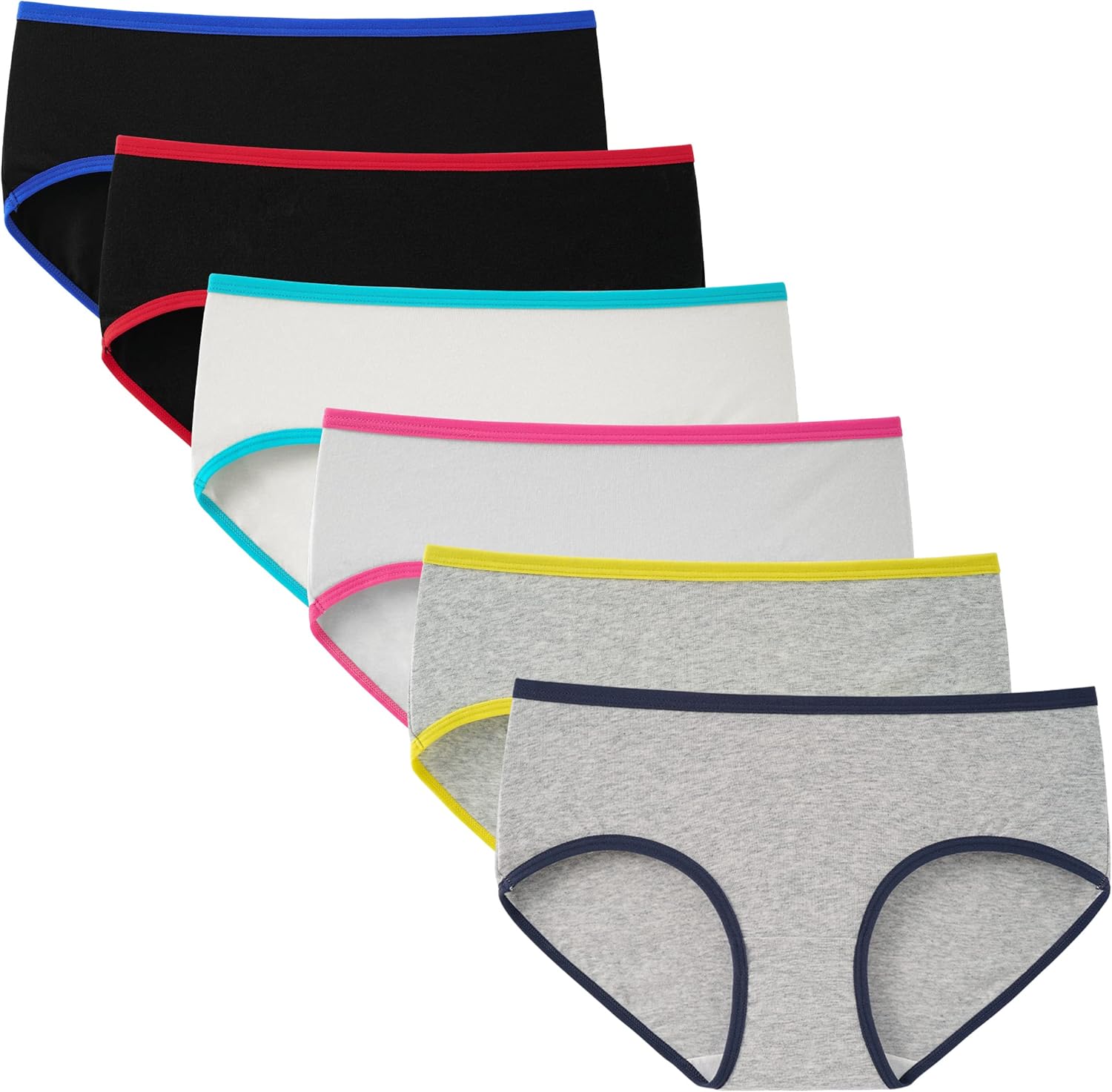 INNERSY Teen Girls Knickers, Special Soft Cotton Underwear for Mid Waist, Innova...