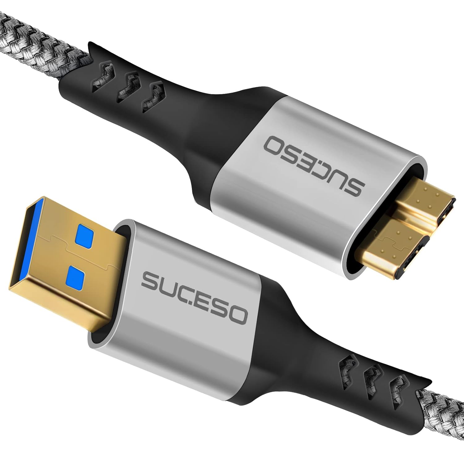 SUCESO Hard Drive Cable USB 3.0 A to Micro B 5Gbps Compatible with Portable Exte...