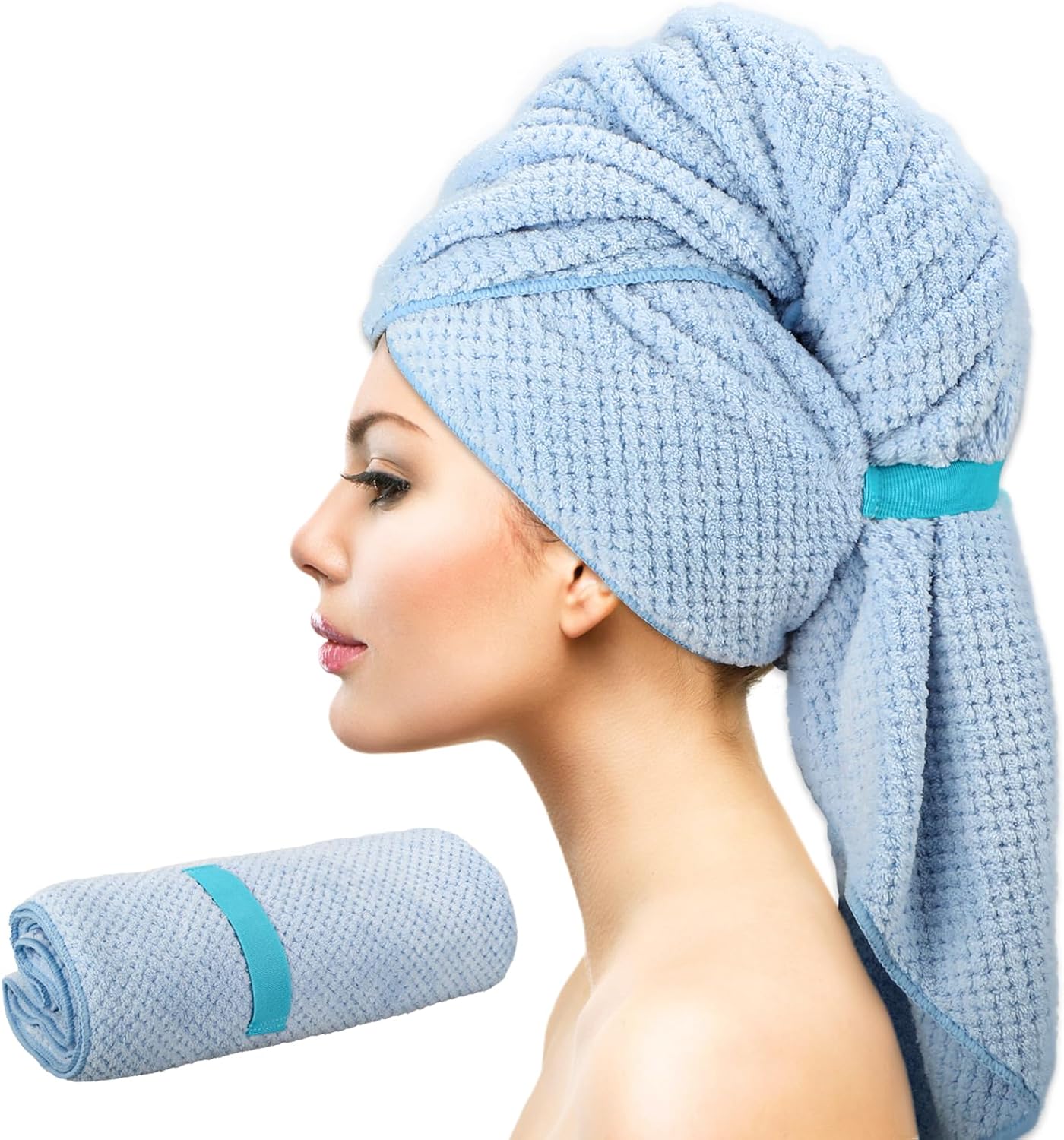 YRVCT Large Hair Turban Towel Wrap for Women, Quick Dry Super Absorbent Hair Dry...