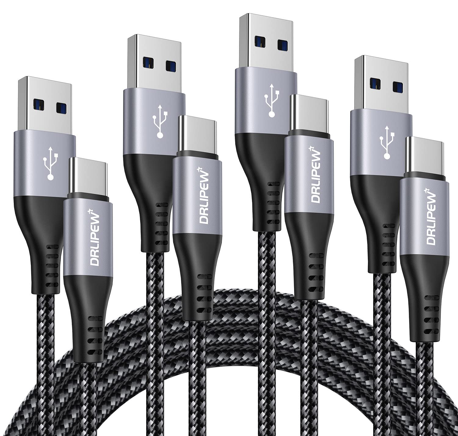 USB C Cable Fast Charge[4Pack,1M+2M+2M+3M],USB Type C Charger Cable Fast Chargin...