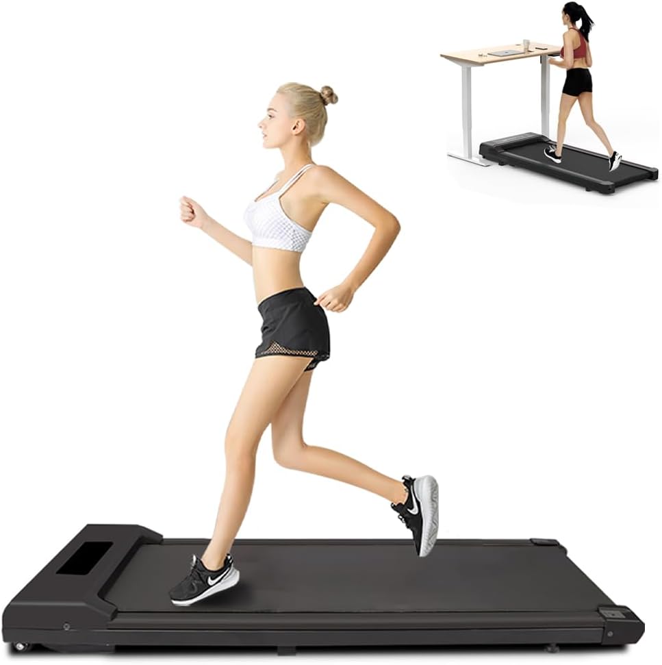 Walking Pad Treadmill 2 in 1, 6.2MPH Under Desk Treadmill Portable for Office &...