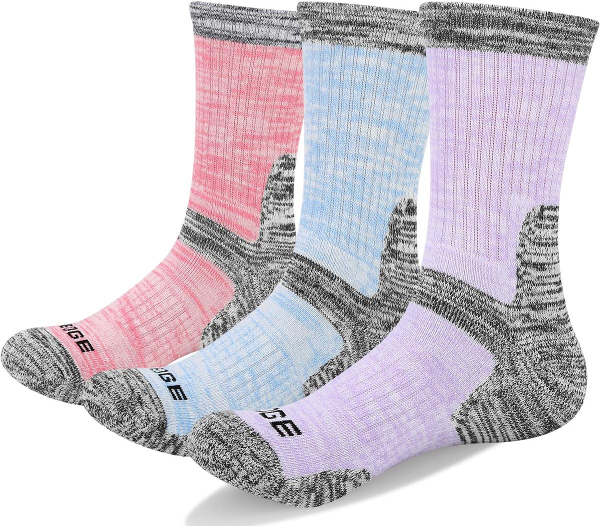 KOOOGEAR Walking Hiking Socks, Special Anti Blister Cushioned Thermal Sports Soc...
