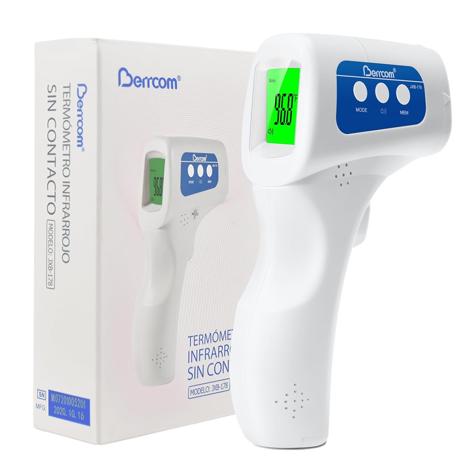 Berrcom Non Contact Forehead Thermometer, Special Digital No-Touch Thermometer f...