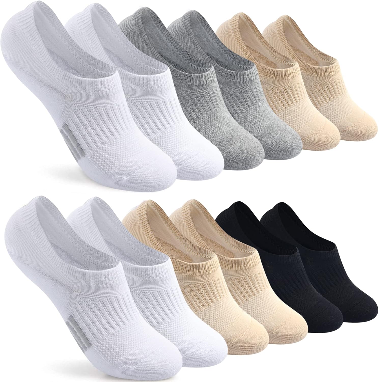 Blu Ninfee Trainer Ankle Socks, Special Women's Cushioned Running Sports Socks,...