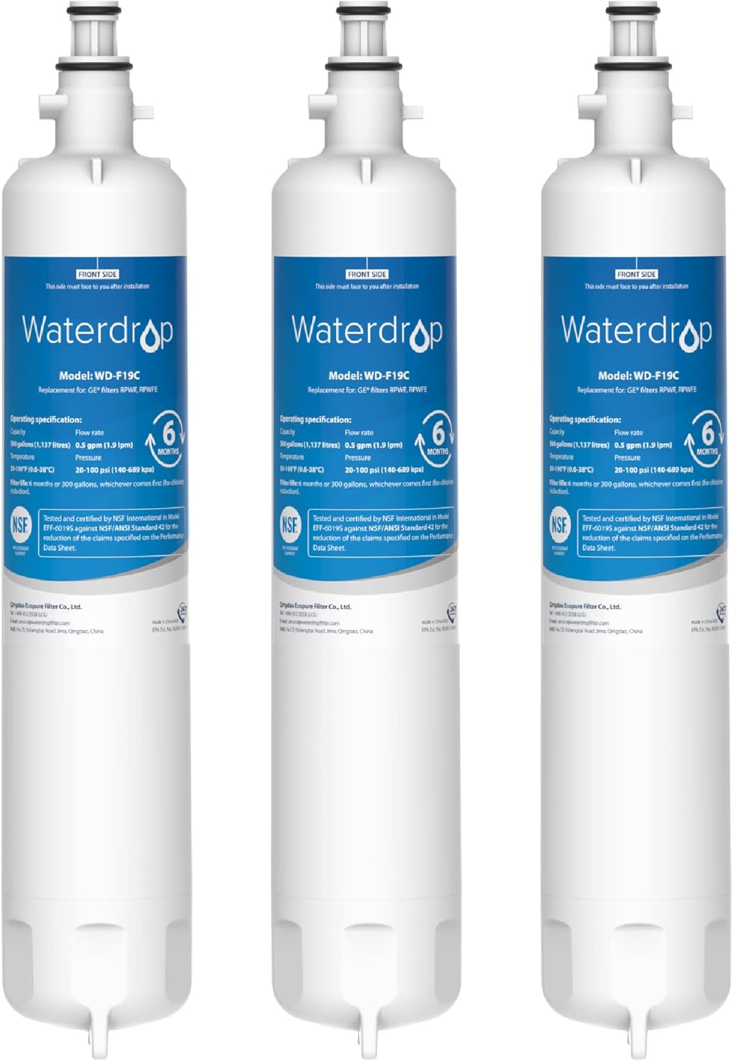 Waterdrop Replacement for GE® RPWFE®, RPWF (Built-...