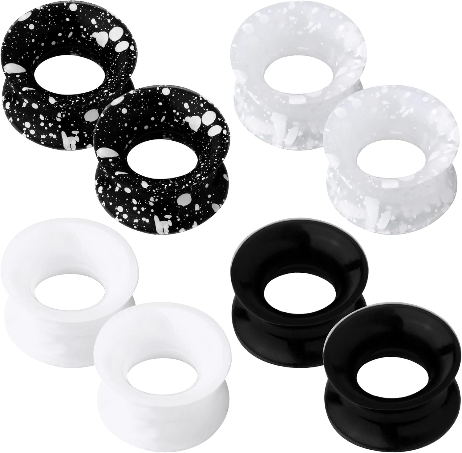 OUFER 8PCS Silicone Ear Gauges, Special Ear Tunnels Plugs for Stretchers, Innova...