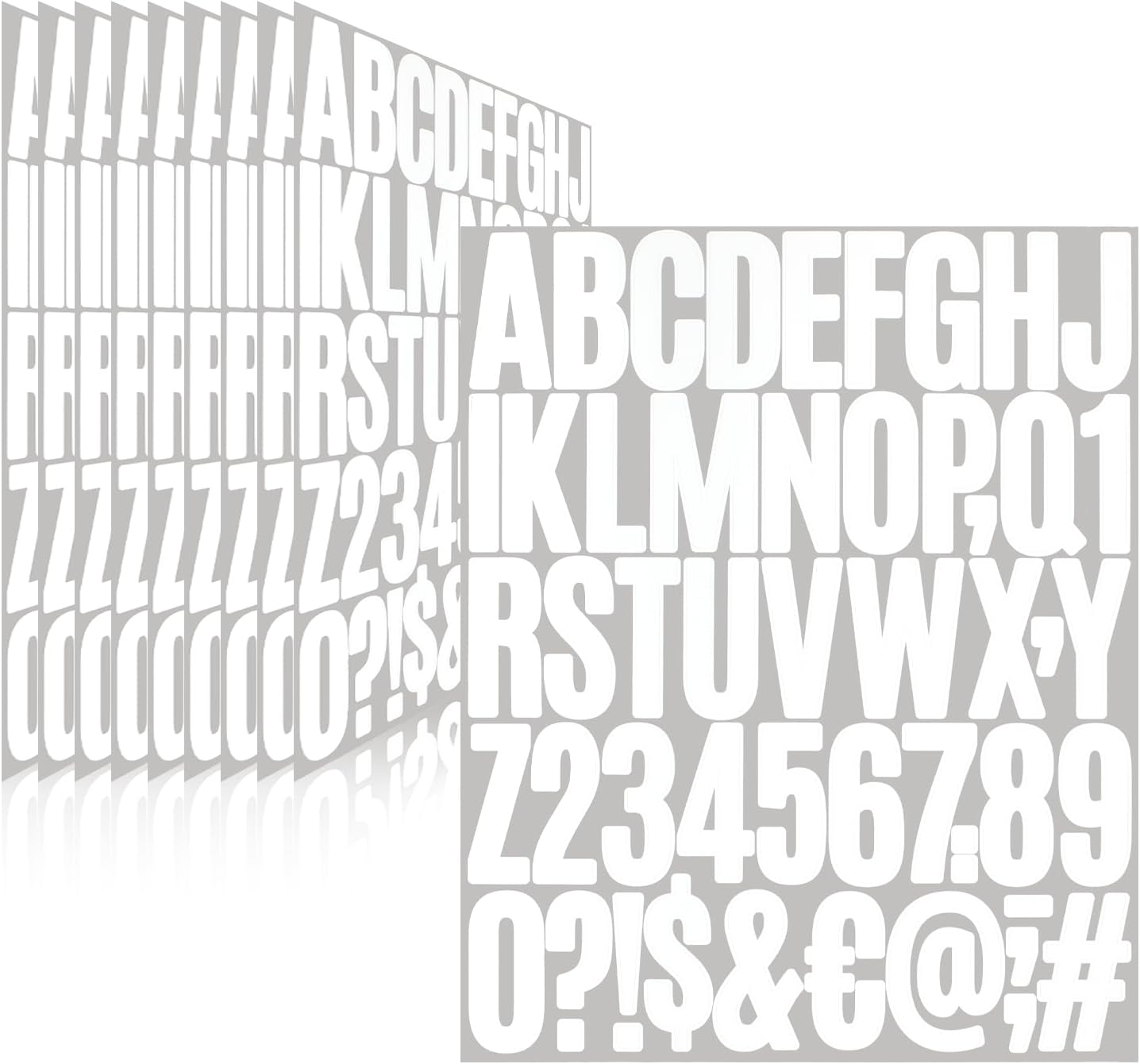 500 Pieces 10 Sheets Letter Stickers,Self Adhesive Vinyl Waterproof Mailbox Numb...
