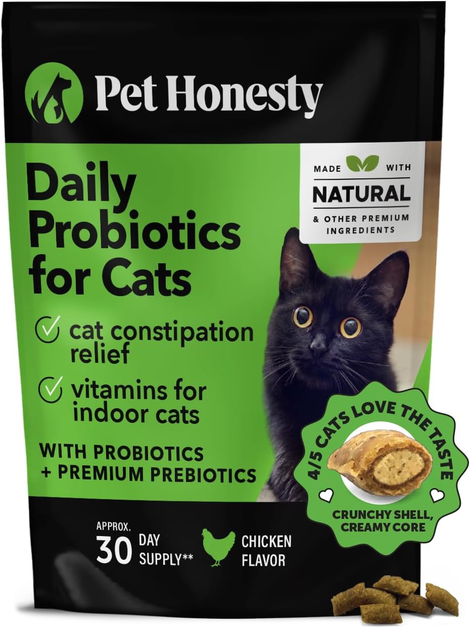 Pet Honesty Cat Probiotics Gut + Immune Health Chews - Cat Digestive Health, Cat...
