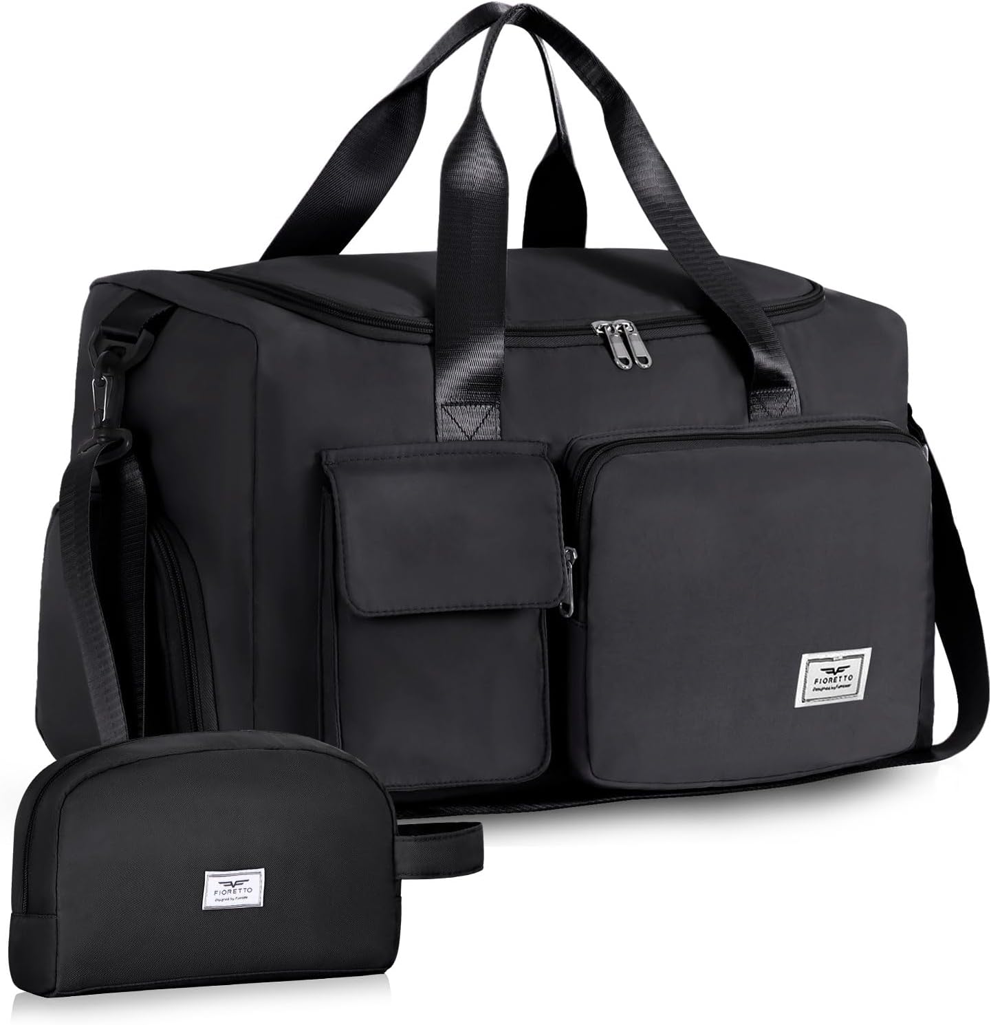 FIORETTO Women's Men's Sports Gym Bag, Special Duffle Bag with Shoes Compartment...