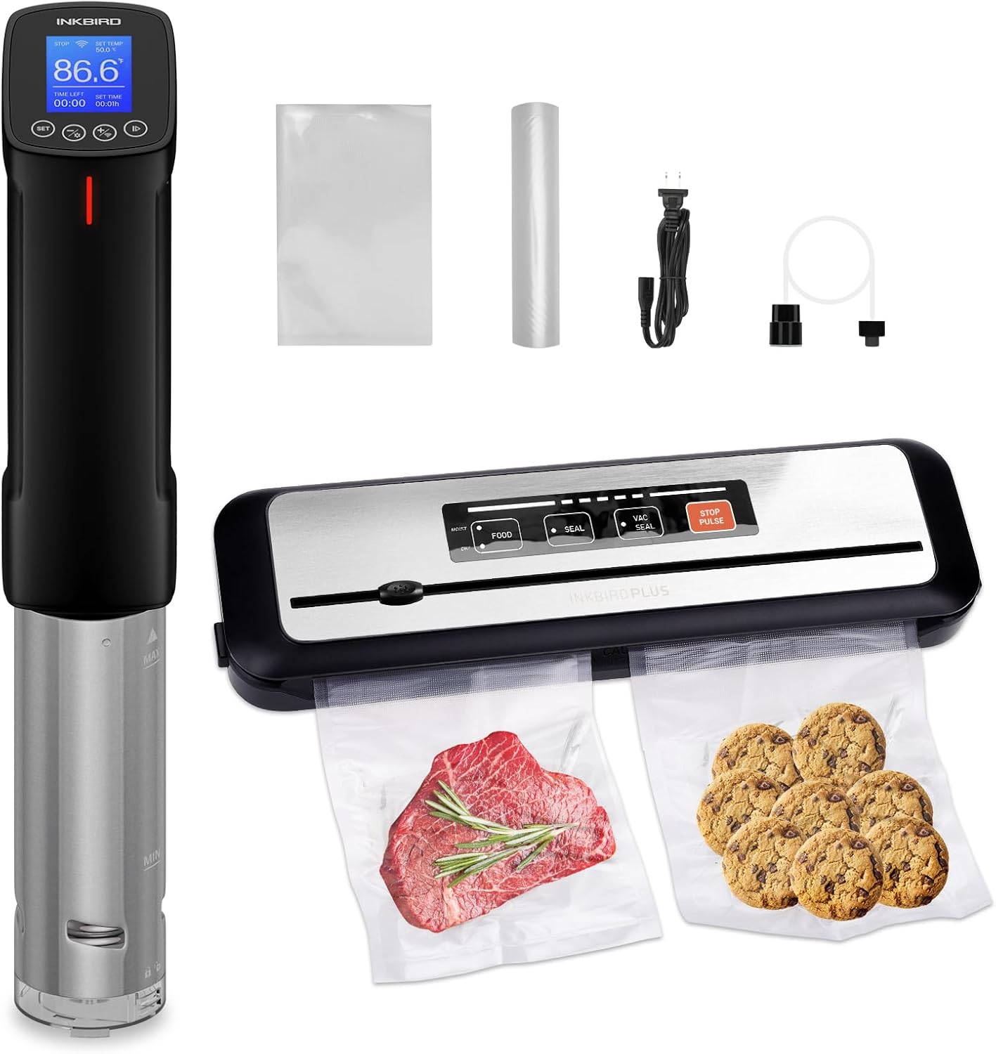INKBIRD WiFi Sous-Vide Cooker, Special Sous Vide Vacuum Sealer, Innovative Cooke...