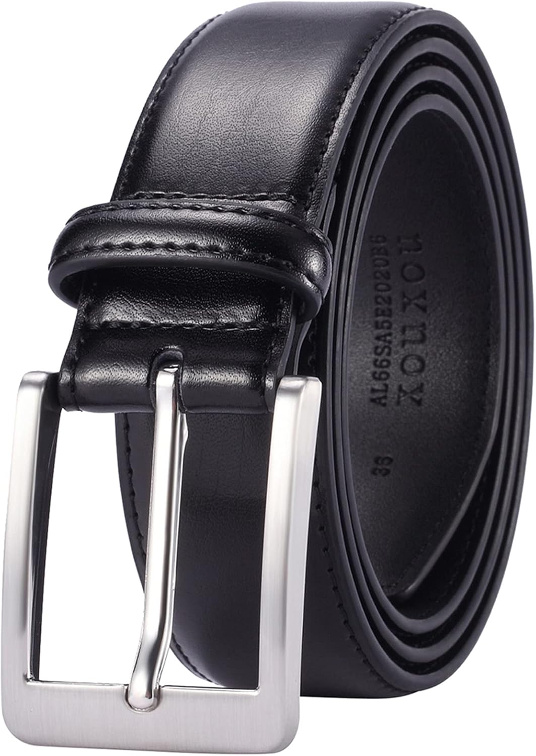 Men's Casual Leather Jeans Belts Classic Work Business Dress Belt with Prong Buc...