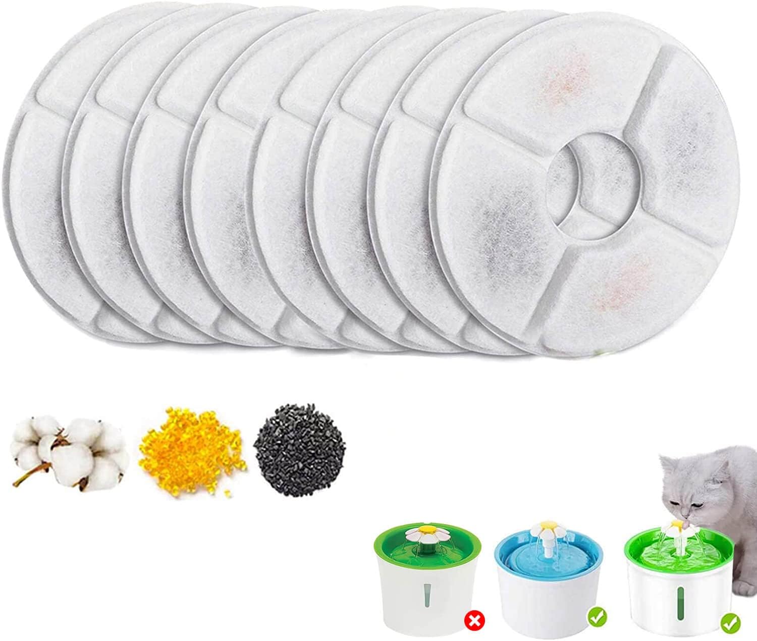Cat Water Fountain Filters, Special Cat Fountain Filter, Innovative Replacement...