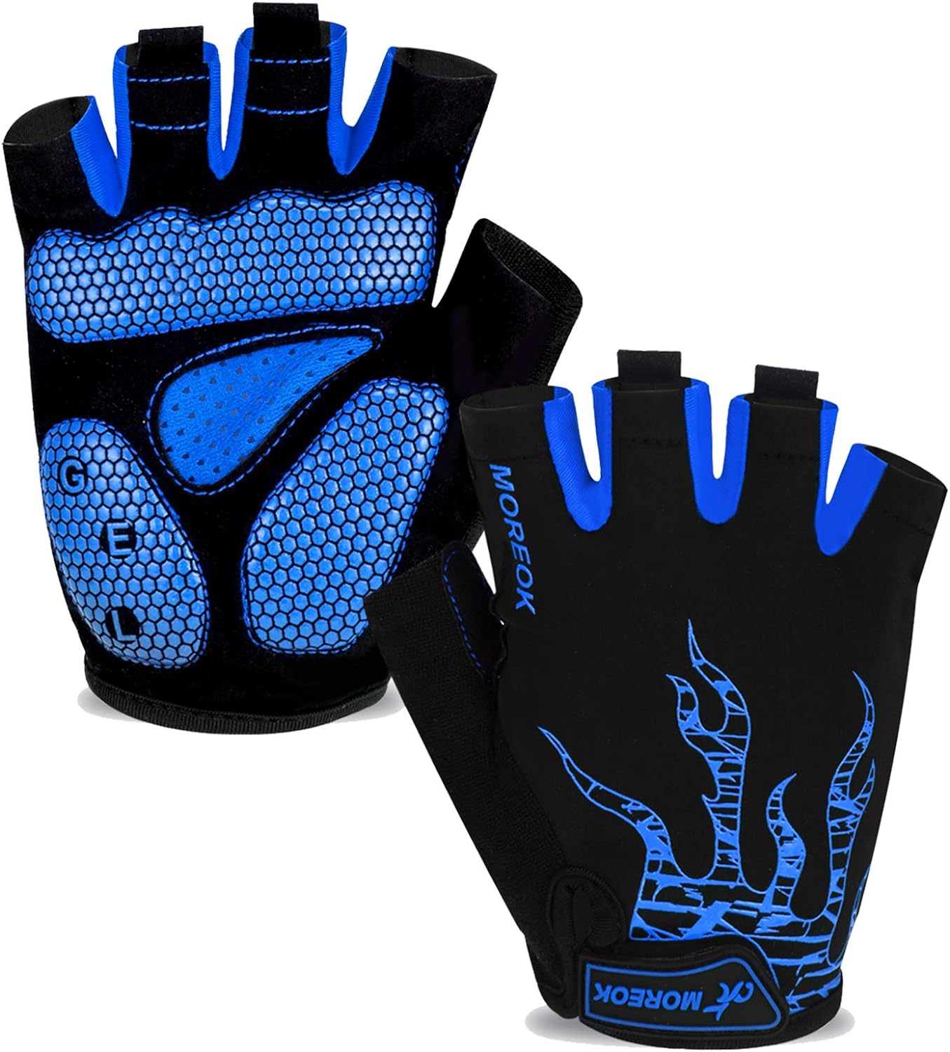 MOREOK Cycling Gloves Bike Gloves for Men/Women-[5MM Gel Pad] Biking Gloves Half...