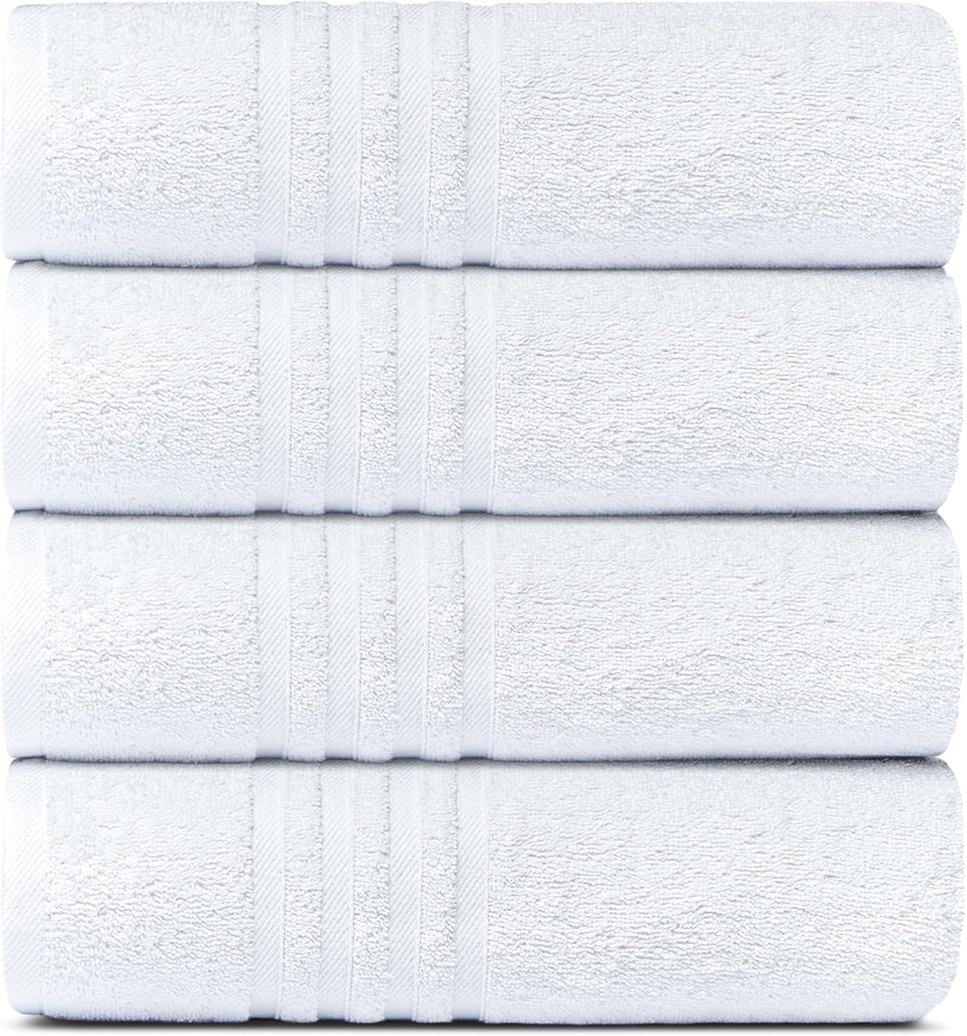 Wealuxe White Bath Towels 27x54 Inch, Cotton Towel Set for Bathroom, Hotel, Gym,...