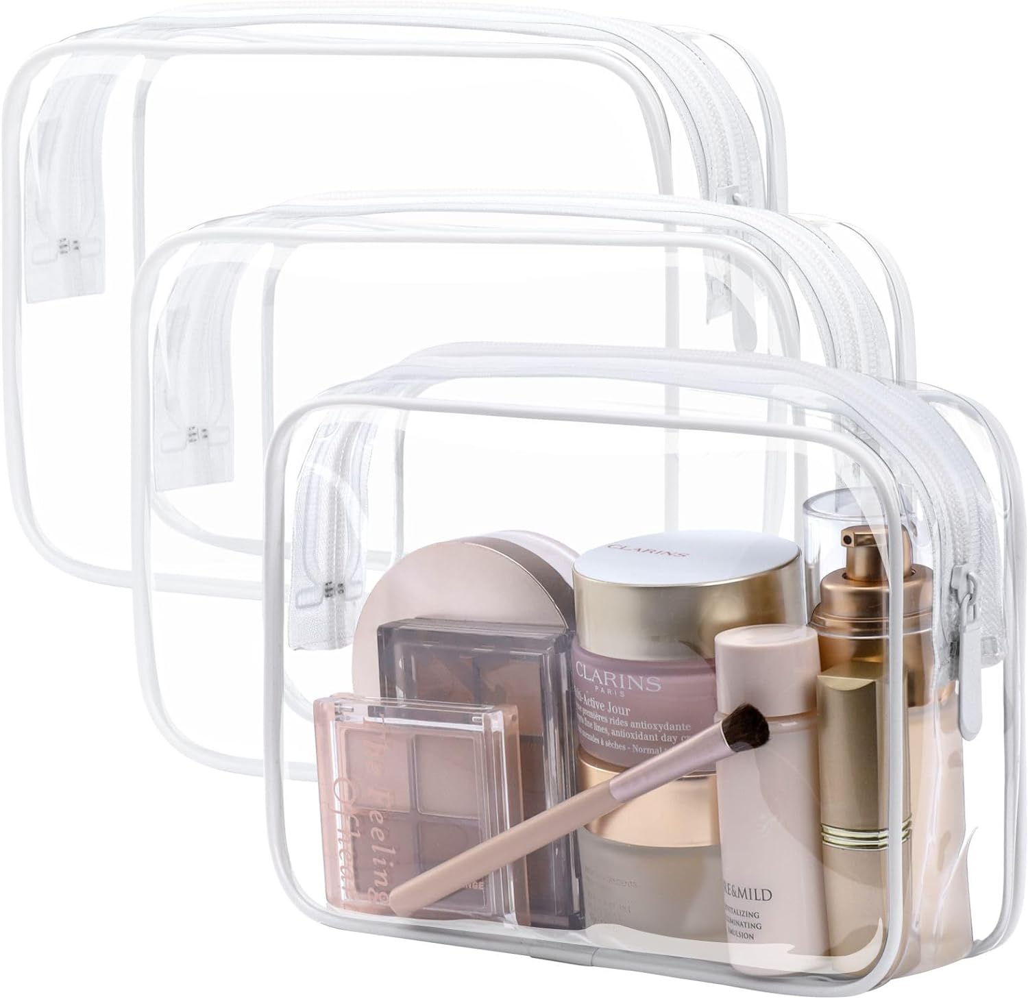 PACKISM TSA Approved Toiletry Bag, Special Clear Makeup Bag Waterproof, Innovati...