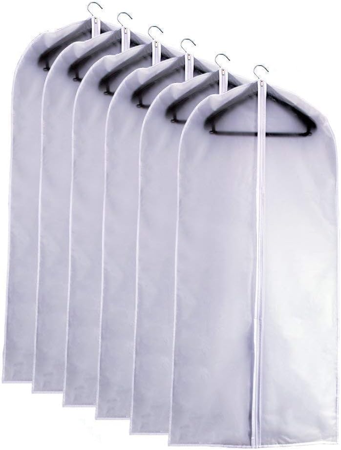 Special UOUEHRA Garment Cover, Innovative Clothes Bag for Clear Plastic Breathab...