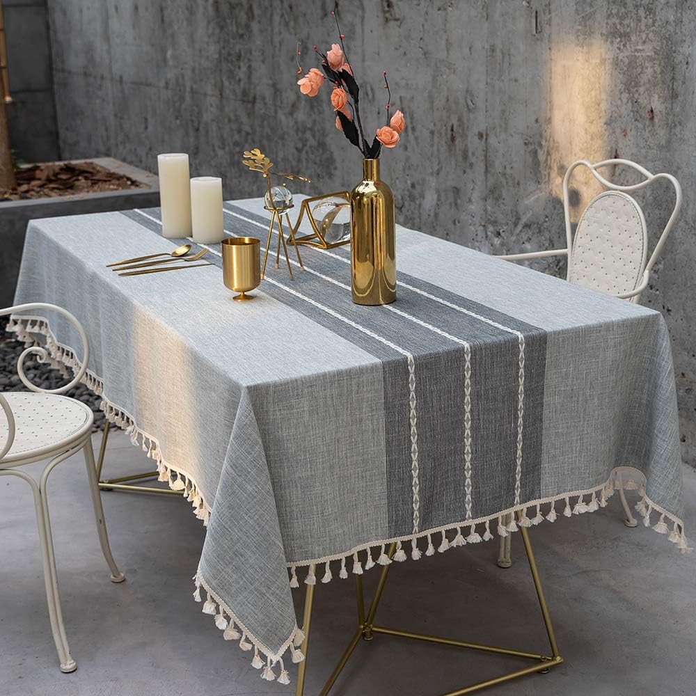 TEWENE Tablecloth, Special Rectangle Table Cloth, High-Quality Linen Wrinkle Fre...