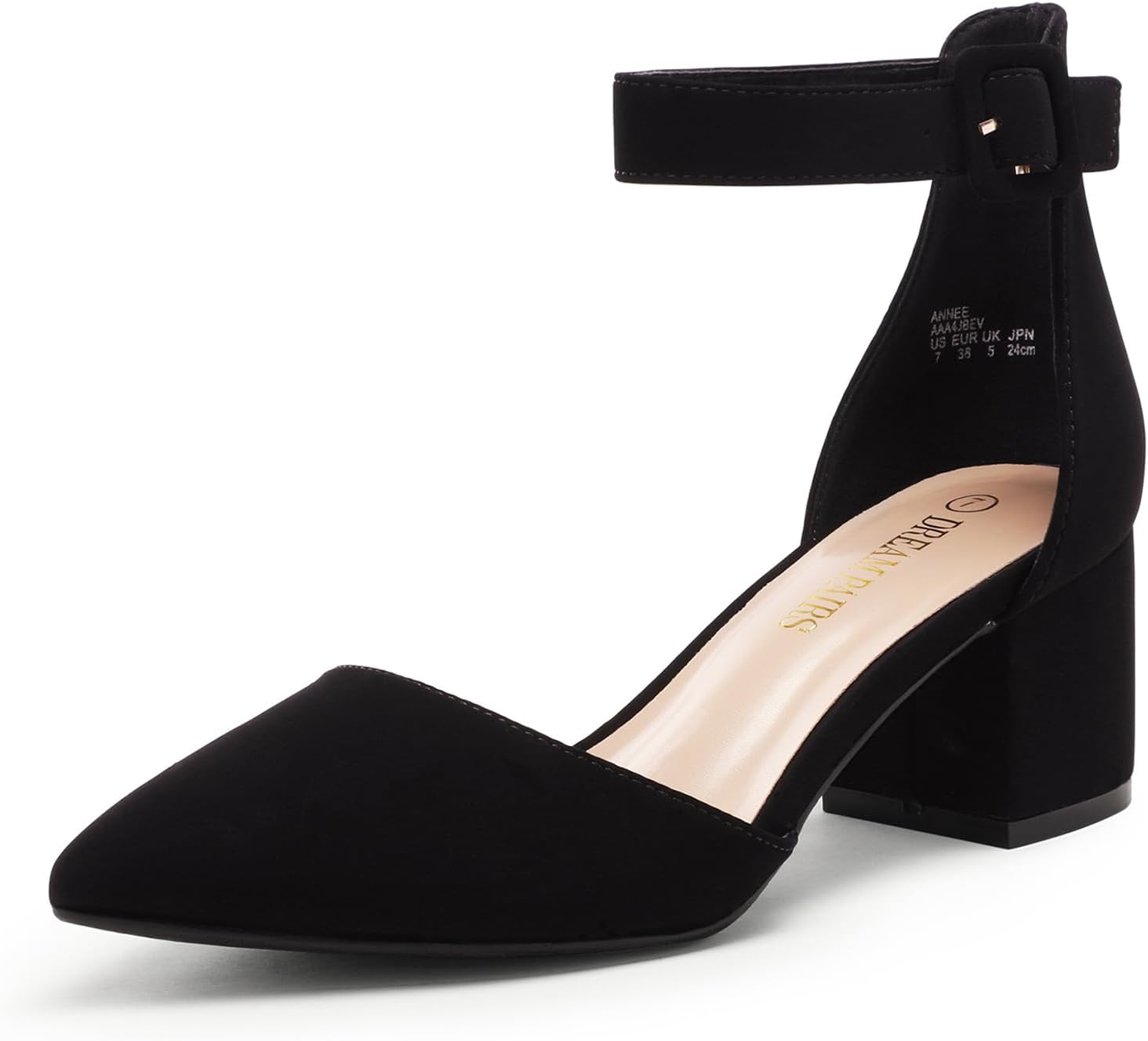 DREAM PAIRS ANNEE Heels, Special Shoes Pumps with Rhinestone, Innovative Closed...