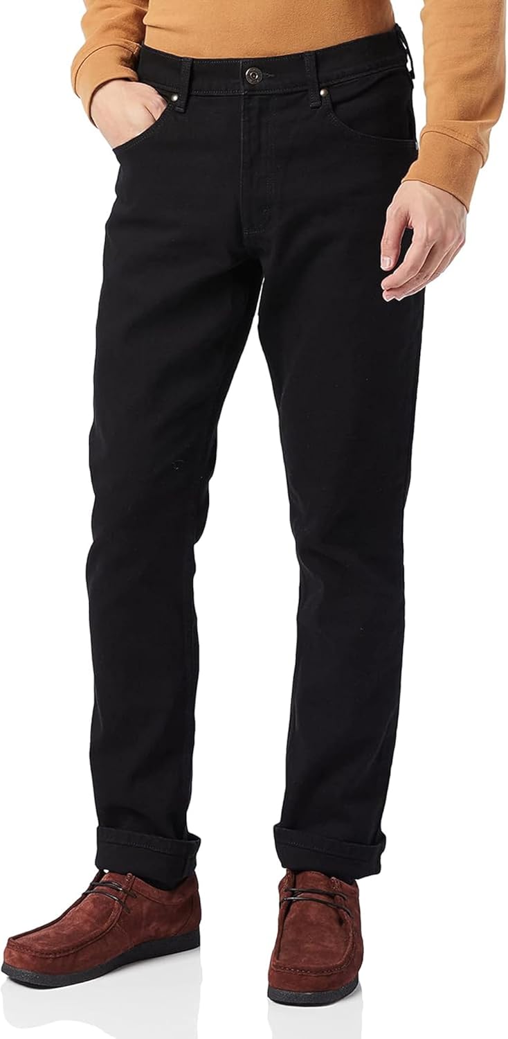 Wrangler Men's Red Kabel Regular Jeans 42W / 30L Black Rinse
