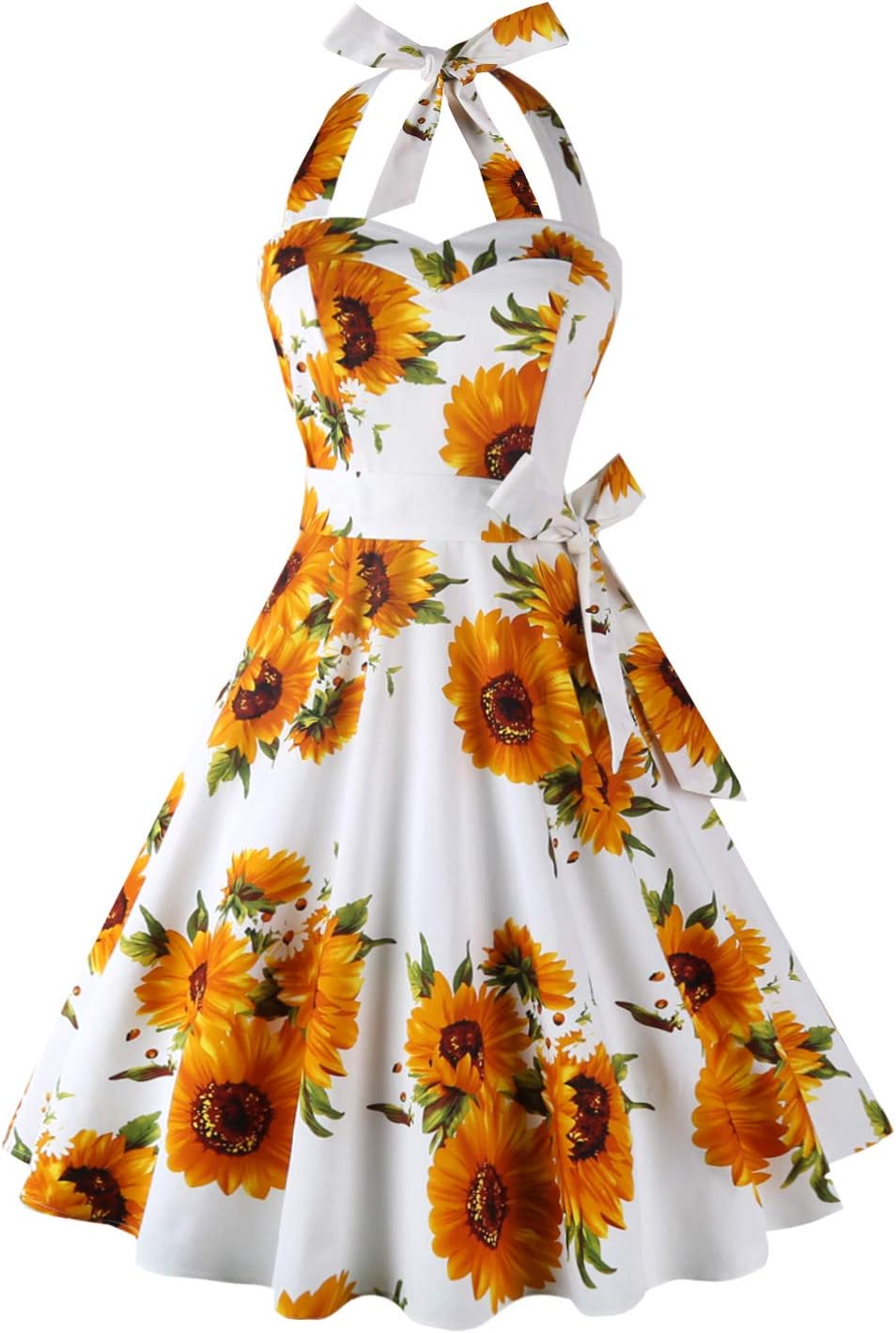 Topdress Women's Vintage Polka Audrey Dress, Special 1950s Halter Retro Cocktail...