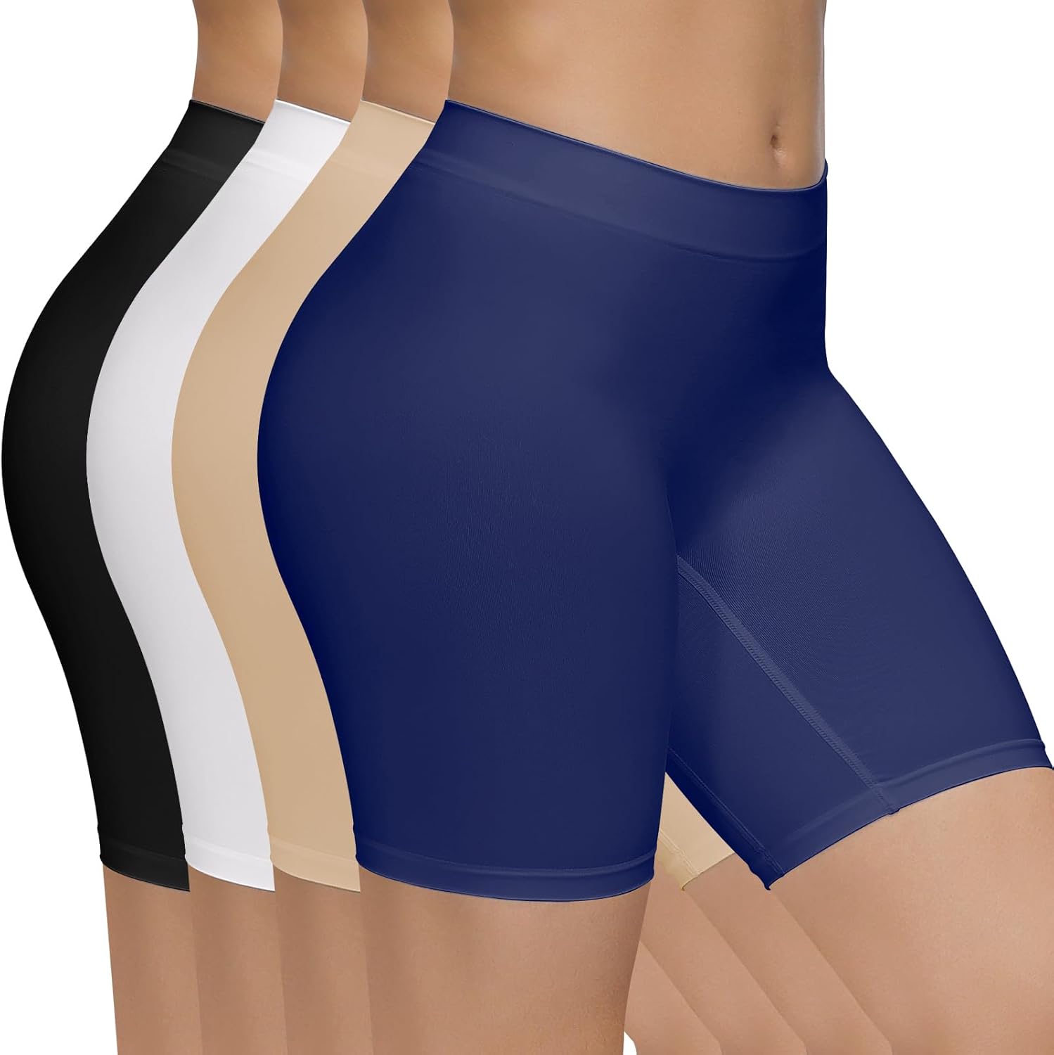 SIMIYA Womens Boxer Shorts, Special 4 Pack Seamless Chub Rub Shorts, Innovative...