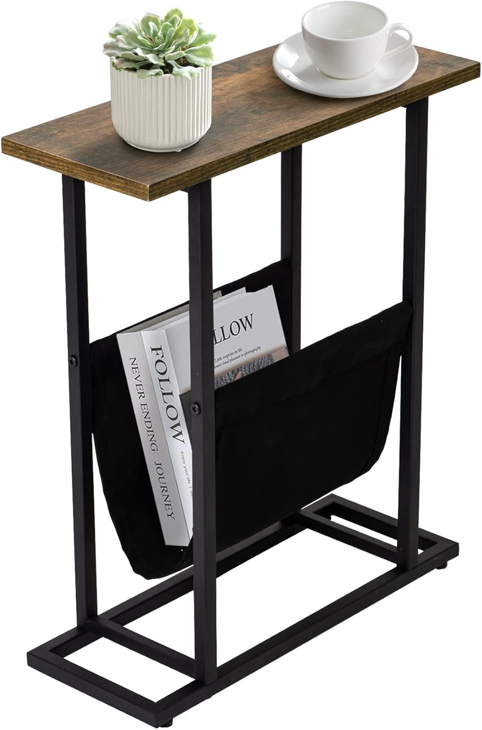 Narrow Small Side Table, Special Slim End Table for Small Spaces, Affordable Sid...