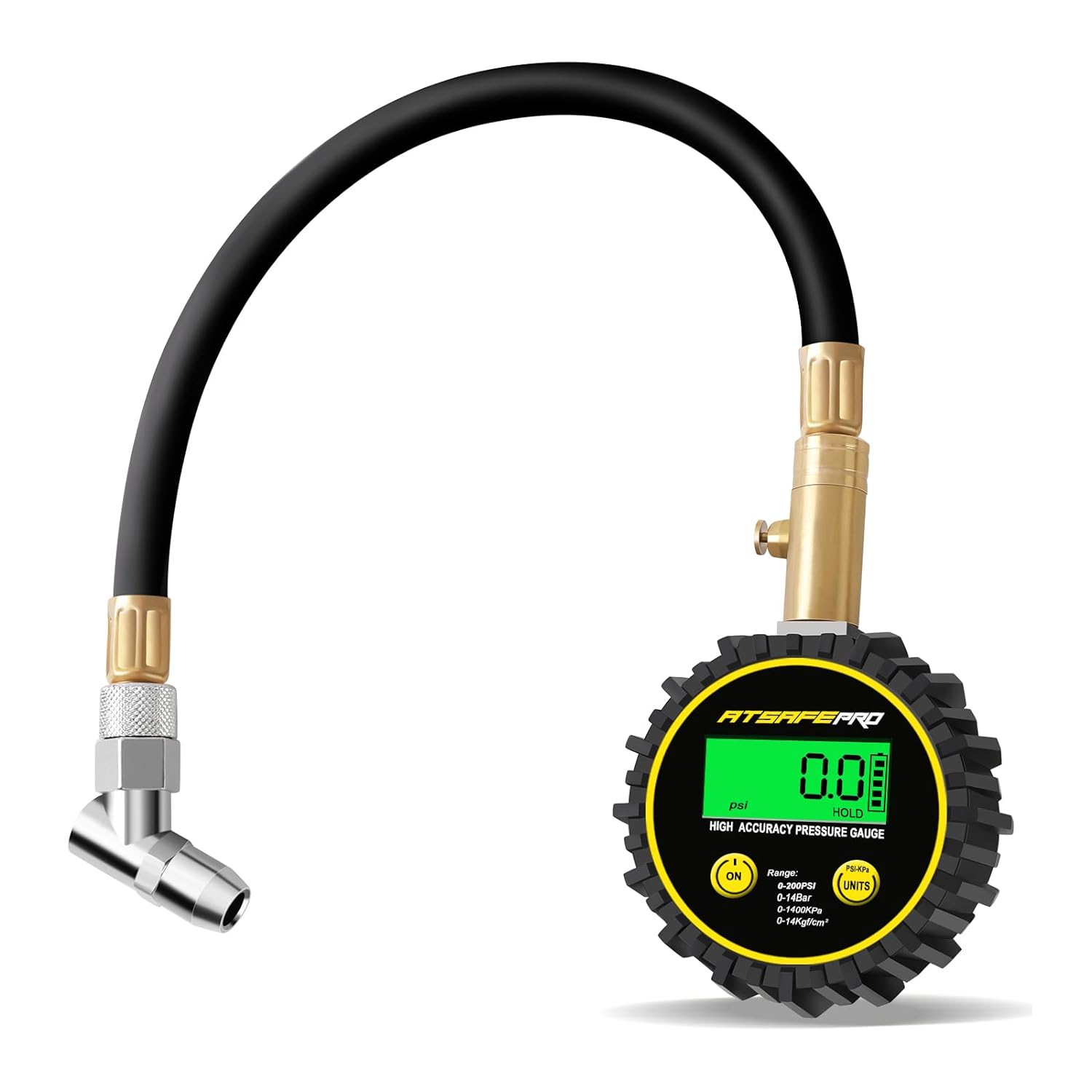 Digital Tyre Pressure Gauge 200 PSI,ATsafepro Car Tyre Pressure Gauge with Flexi...