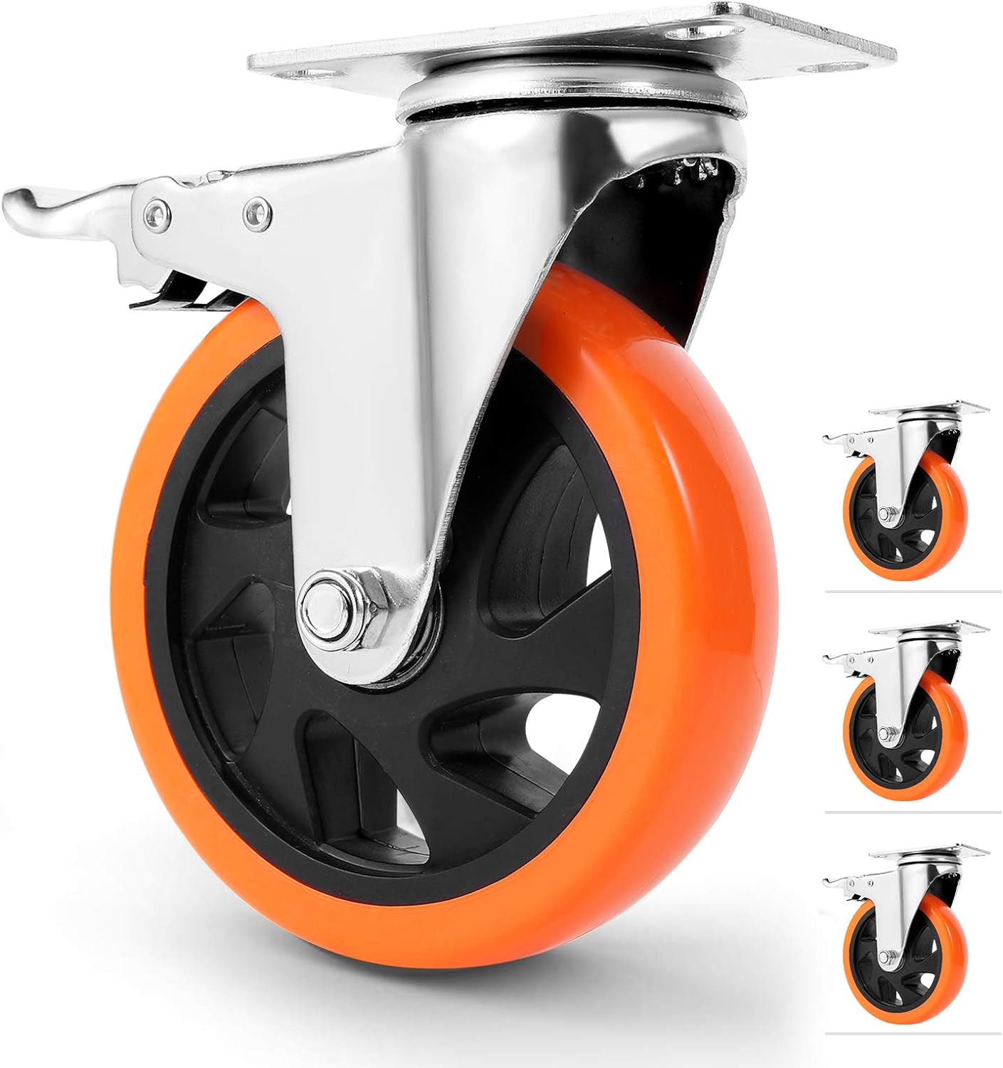 W B D WEIBIDA Swivel Caster Wheels, Special Heavy Duty Castors with Dual Locking...