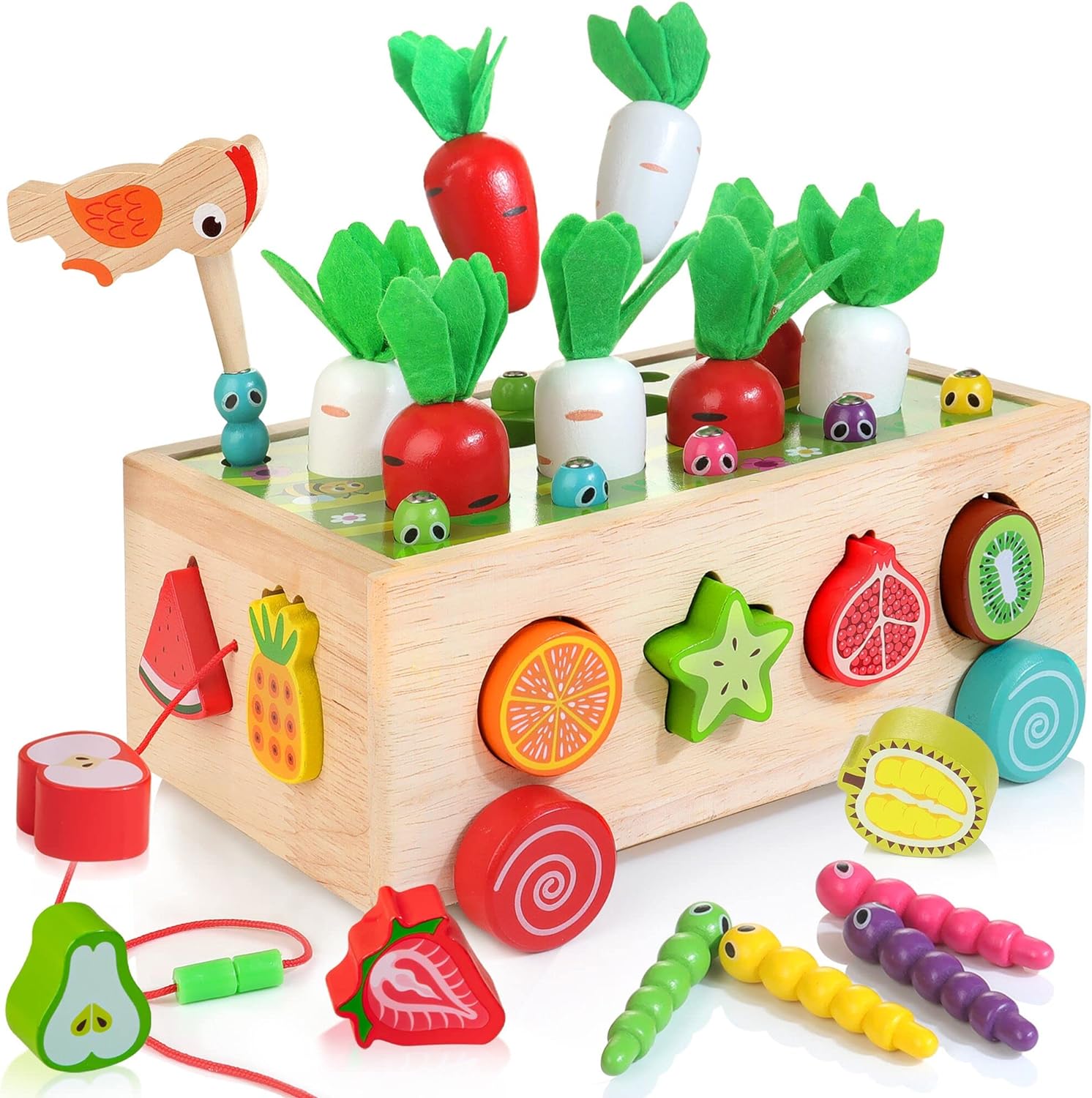 Montessori Toy 5-in-1,Wooden Educational Montessori Preschool Toys For Toddlers...