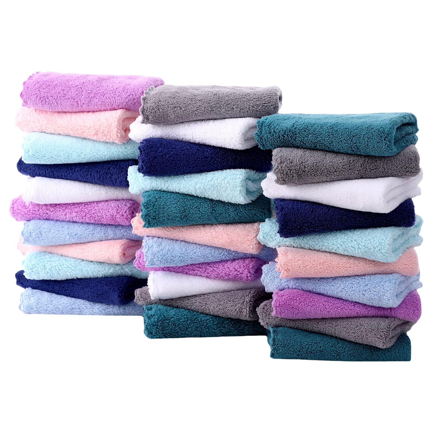 32 Pack Baby Washcloths - 10x10 Inch, Microfiber baby towel - Absorbent and Soft...