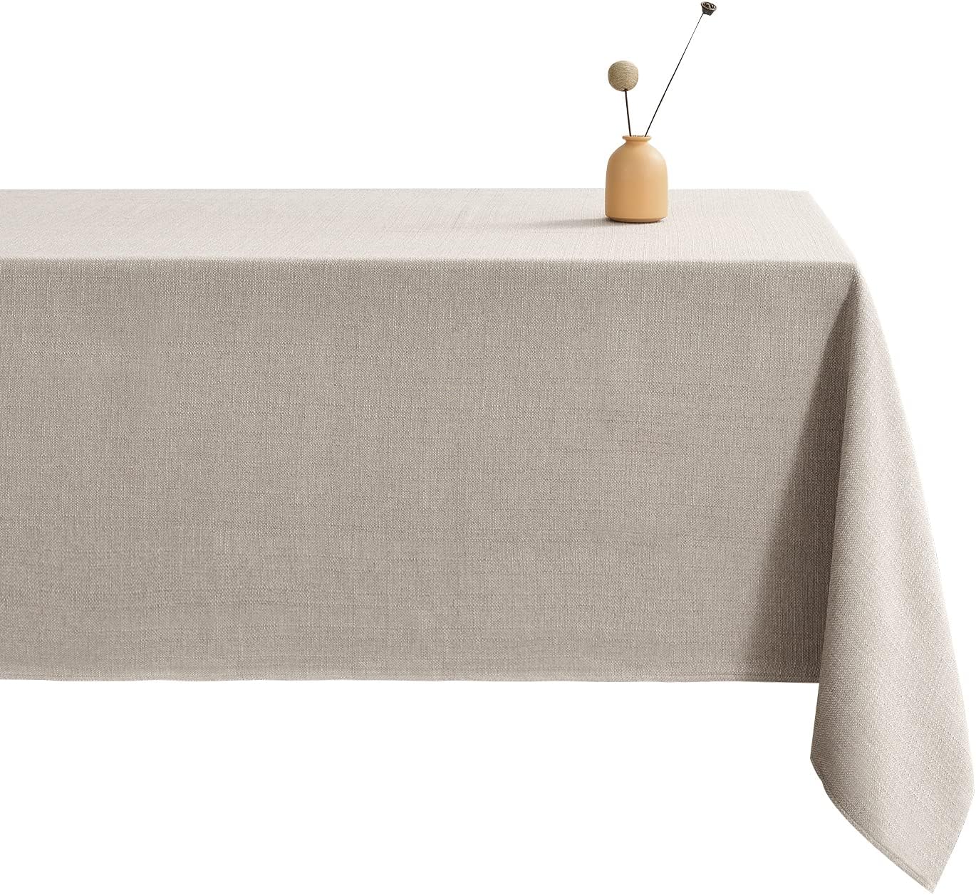 LUOLUO Tablecloth, Special Rectangular Table Cloth with Thick Faux Linen, Innova...