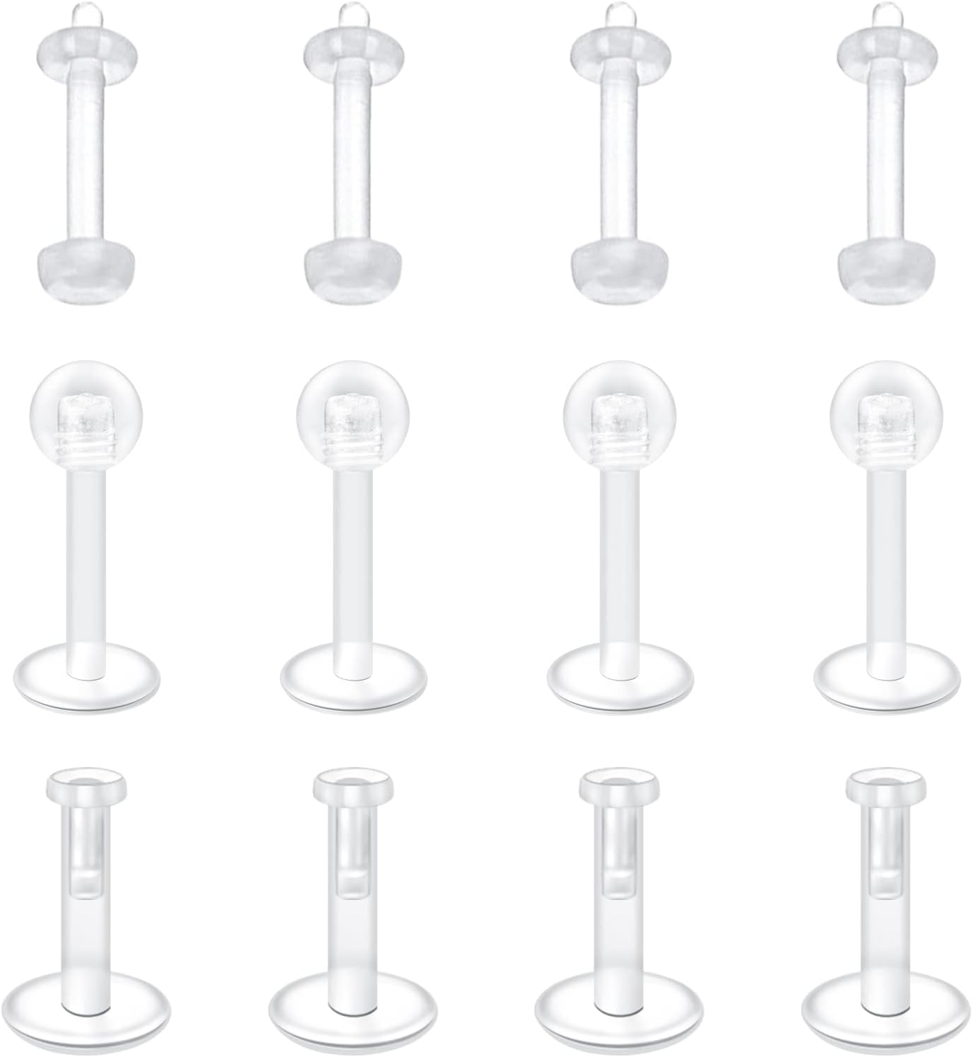LAURITAMI Clear Piercing Retainers, Special Lip Nose Plastic Earrings, Innovativ...