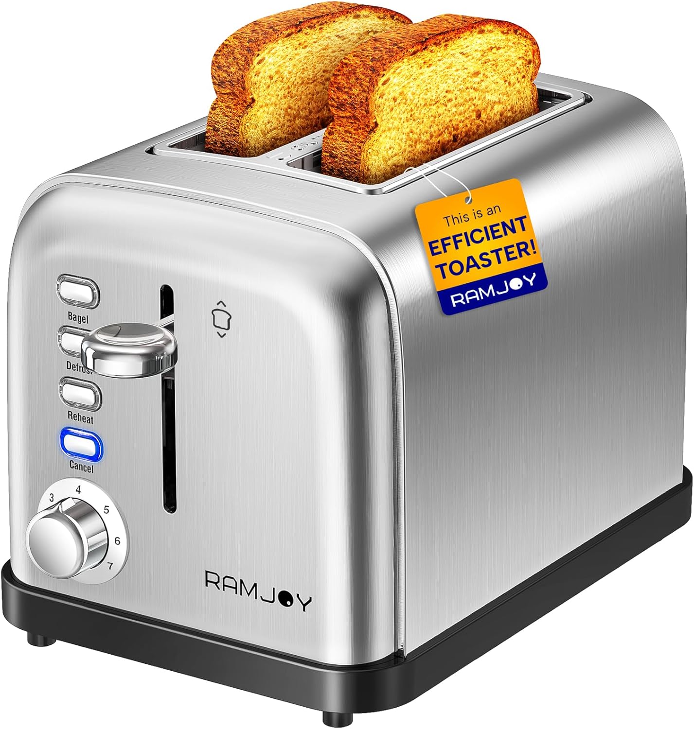 Toaster 2 Slice, Special Extra Wide Slot Toaster for Bagels, Bread & Waffles, In...
