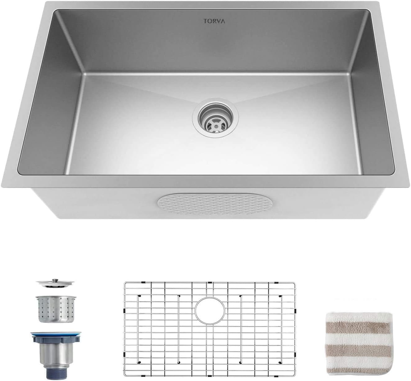 TORVA 32-Inch Undermount Kitchen Sink, Special Kitchen Sink 16 Gauge Stainless S...