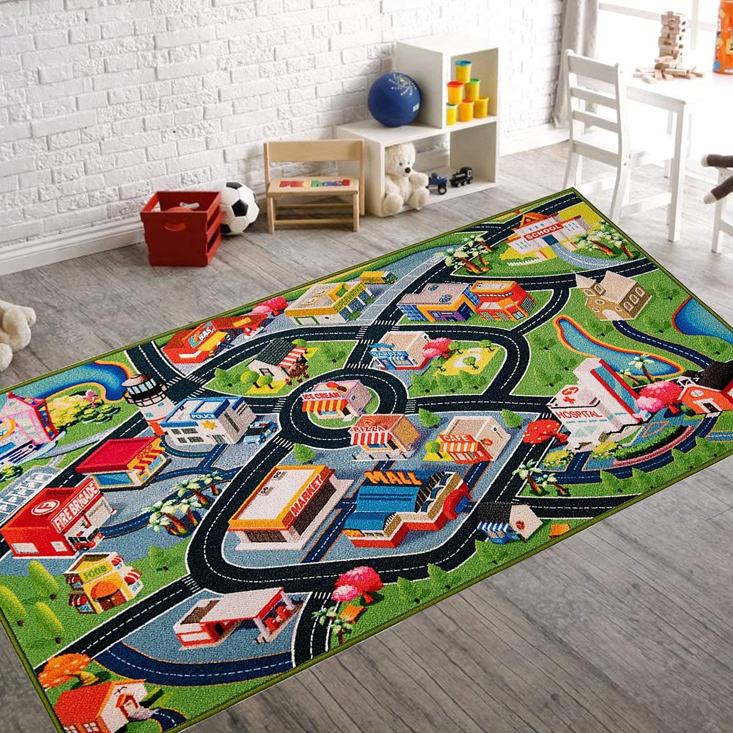 Car Mat for Kids, Special Toy Cars 59X79 Inch Kids Rug, Unique Car Rug Play Mat...
