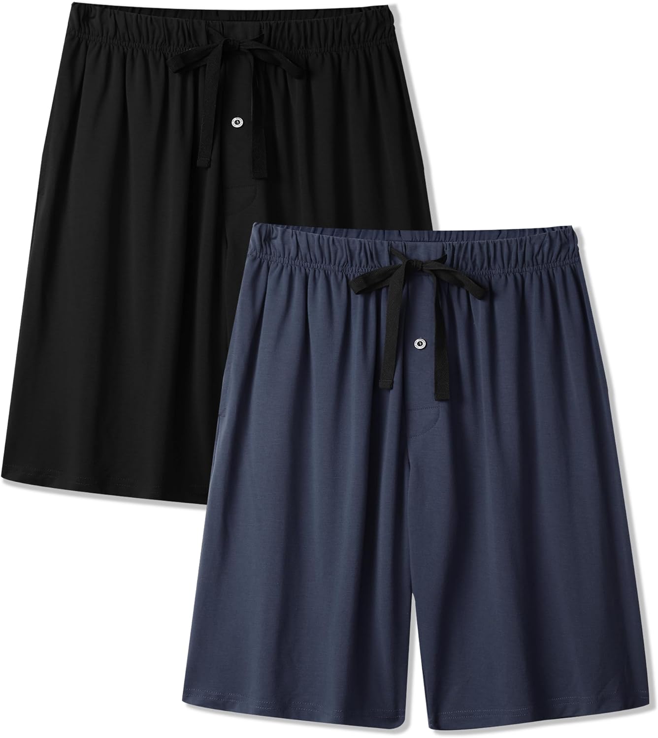 BAMBOO COOL Men's Pajama Short Pants Lounge Sleep Bottoms Soft Comfy Knit Shorts...