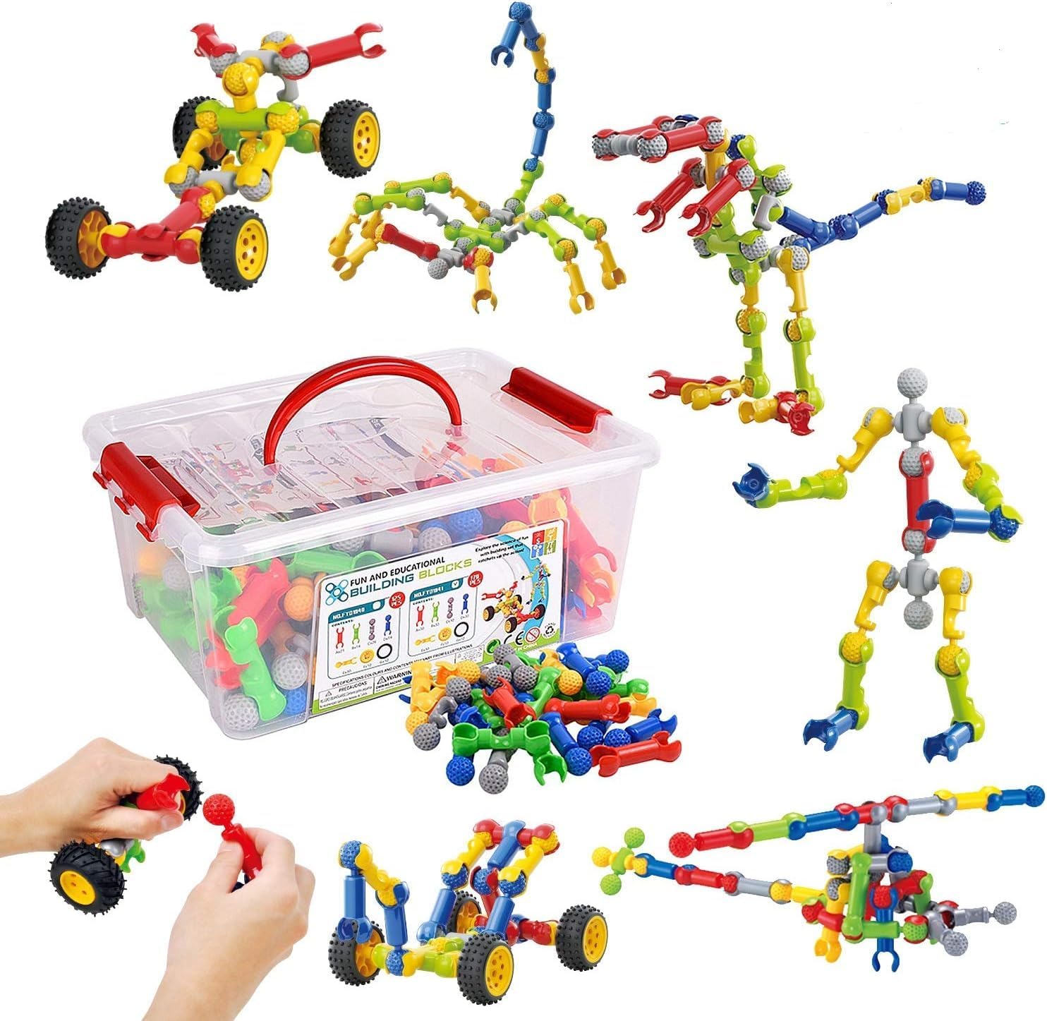 Stem Building Toys for 3 4 5 6 7 8 Year Old Boys Girls Kids,125 Pieces Building...