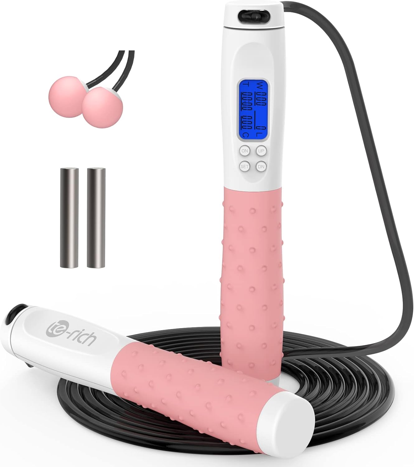 Te-Rich Skipping Rope, Special Fitness Jump Rope with Digital Speed Counter, Inn...