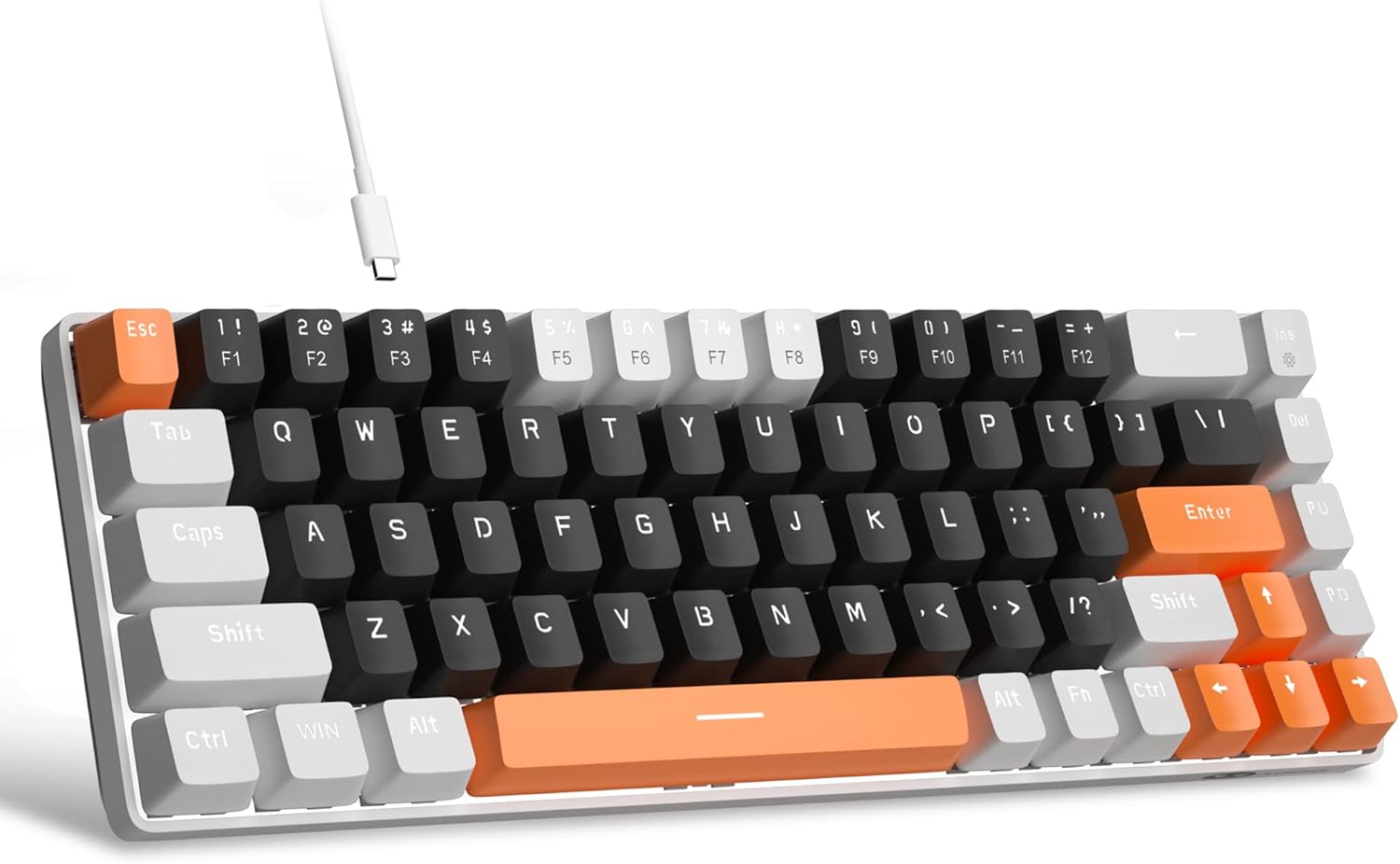 MageGee Portable 60% Gaming Mechanical Keyboard, Minimalist MK-Box Ice Blue Back...