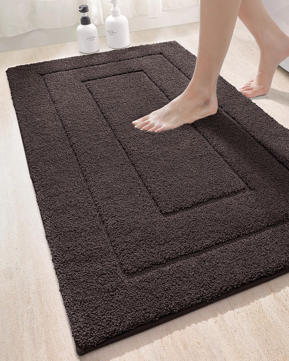 DEXI Bathroom Rug Mat, Extra Soft Absorbent Premium Bath Rug, Non-Slip Comfortab...