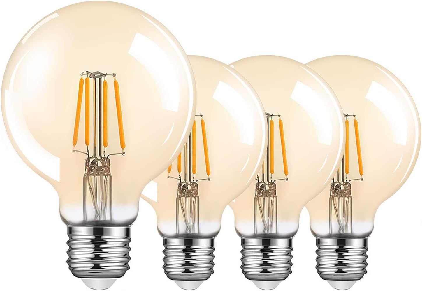 TopLeder E27 Edison Light Bulbs 4 Pack, Special Dimmable E27 Screw Bulb, Innovat...