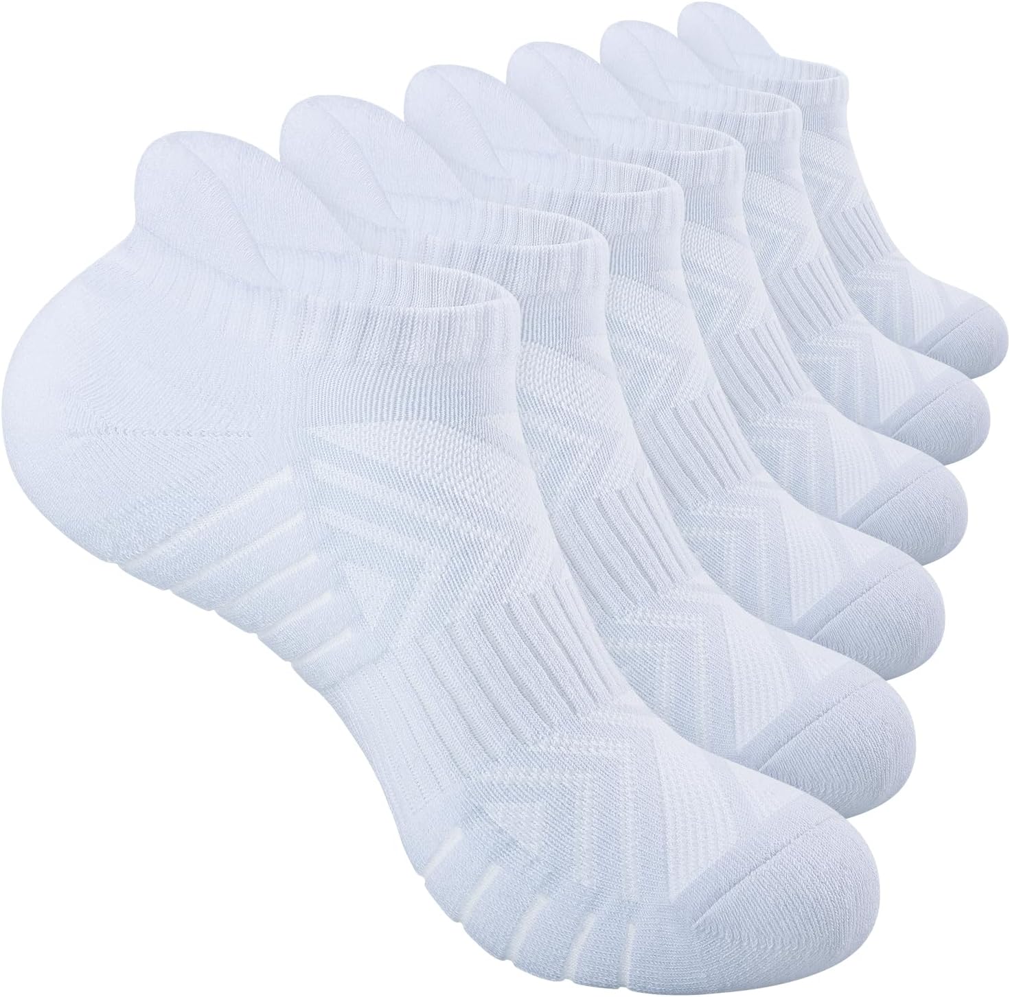 Benirap Mens Tranier Socks Cushioned Running Socks, Anti-Blister Cotton Ankle Sp...