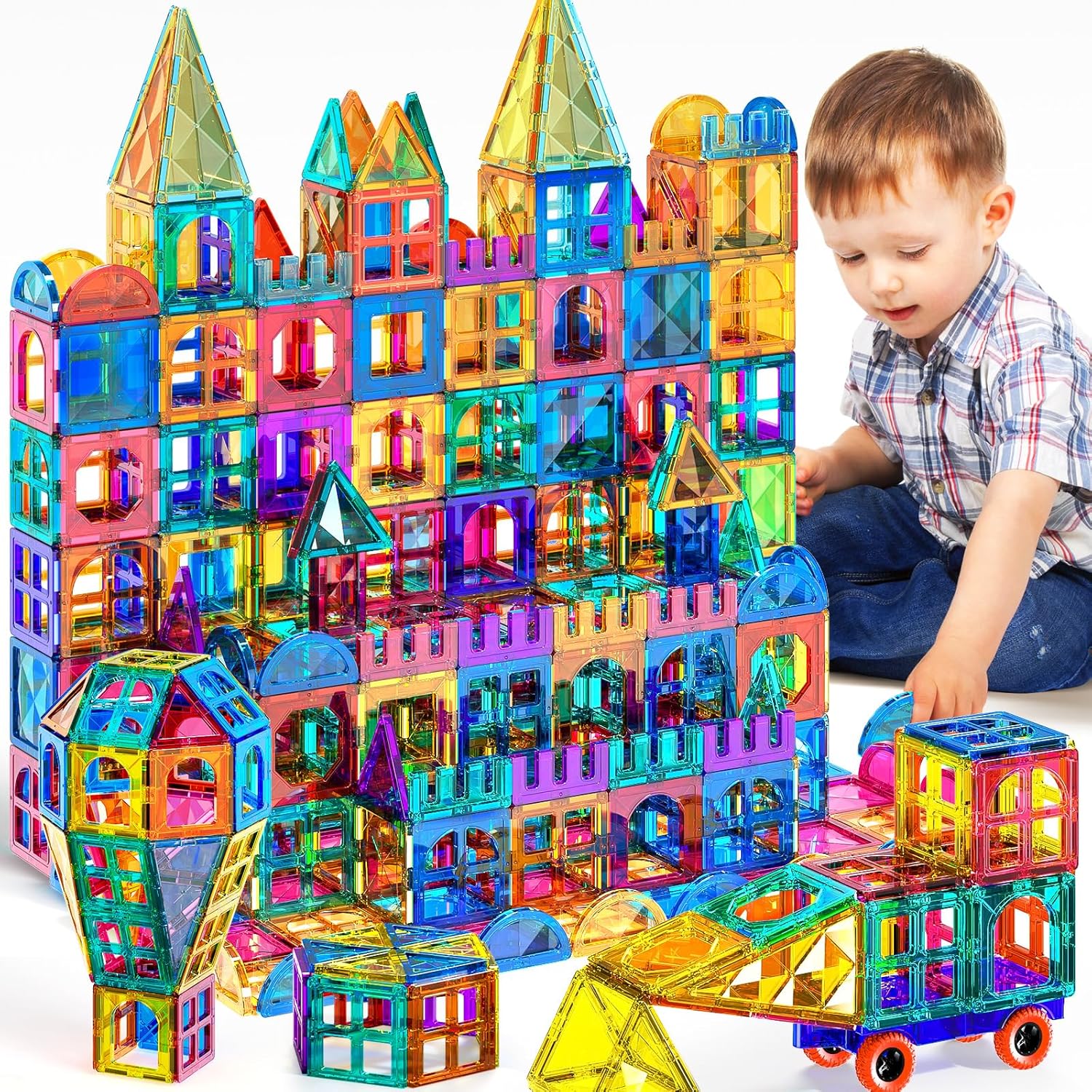 TEMI Magnetic Tiles,Building Blocks, Magnets Building Set, Learning and Educatio...