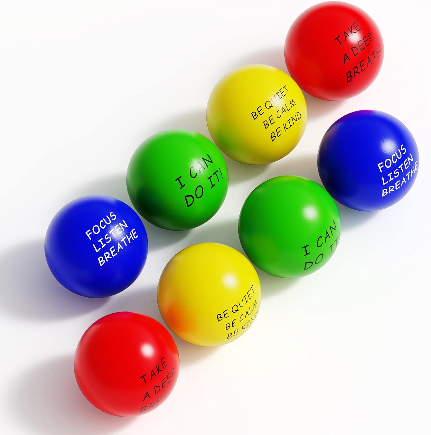 ALMAH Stress Balls for Adults and Kids (8 Pack), Squeeze Balls, Hand Exercise Th...